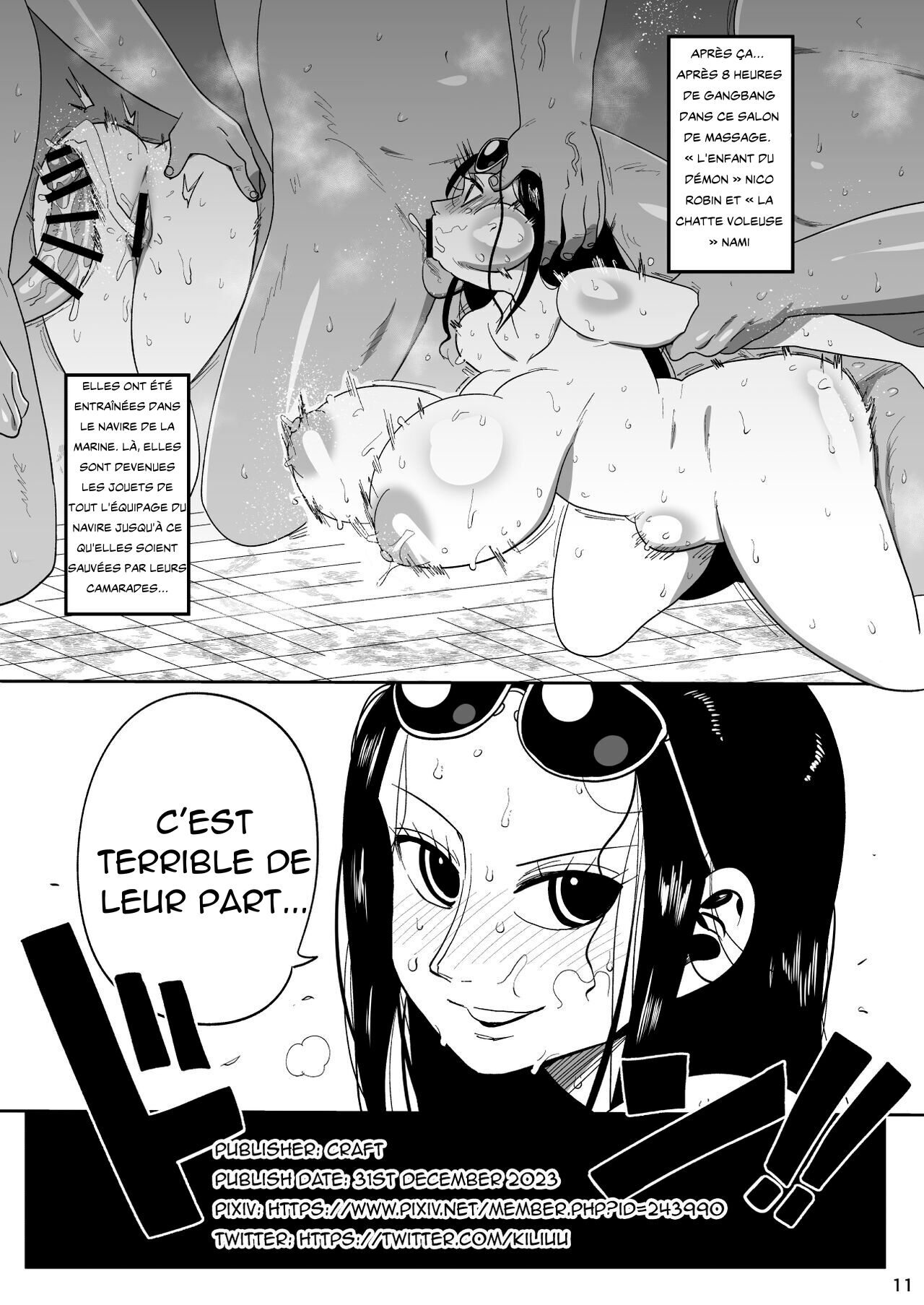 [CRAFT (Kiliu)] Nico Robin Vs. Masseur Old Man {nervscan} (One Piece)(french) imagen número 12