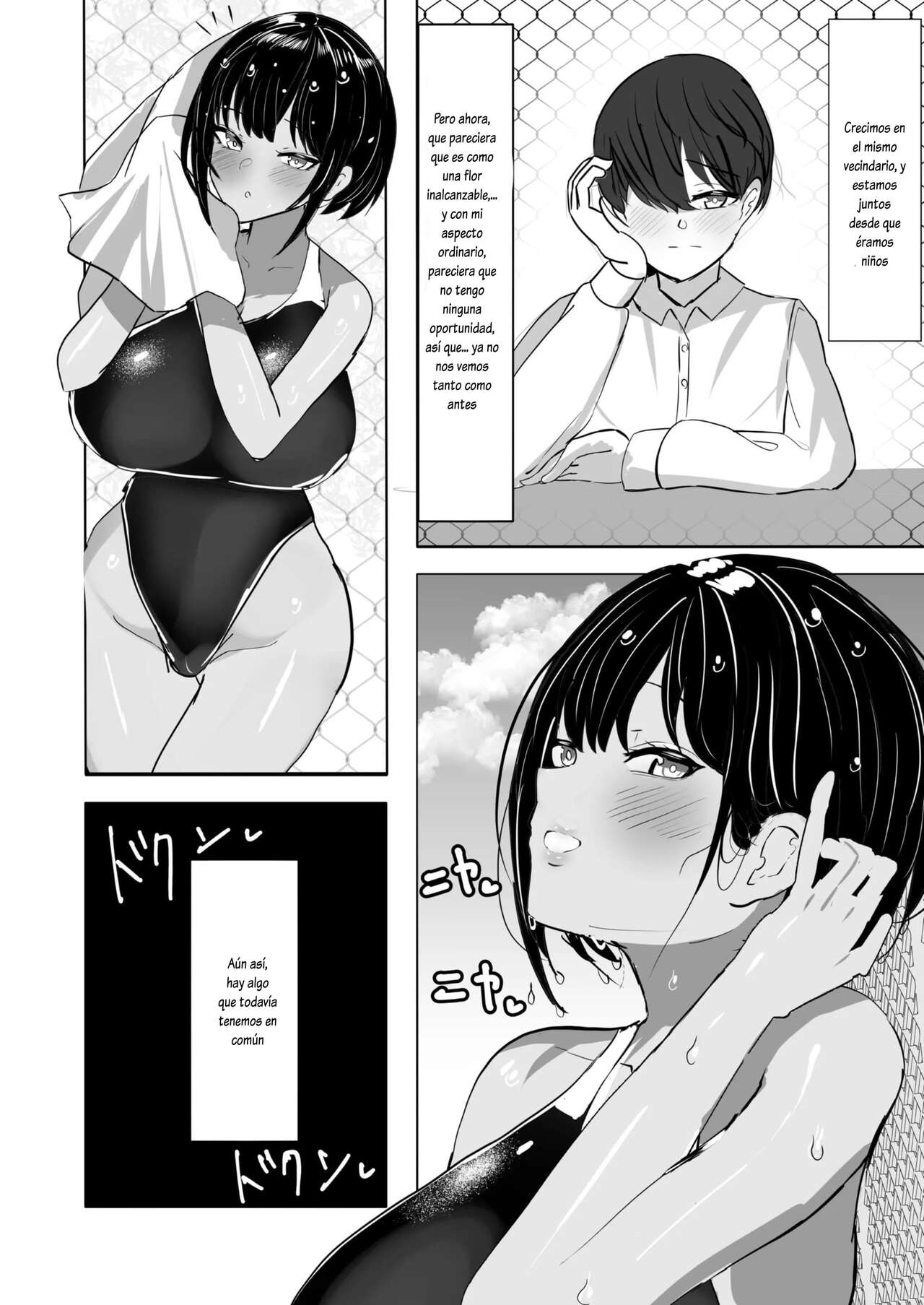 [Huwahuwa Raidou] Suieibu Shushou no Boyish Osananajimi wa Boku no Chinpo ni Dohamari Chuu  [Spanish] [Lovely Diablesse Scan] [Digital] image number 4