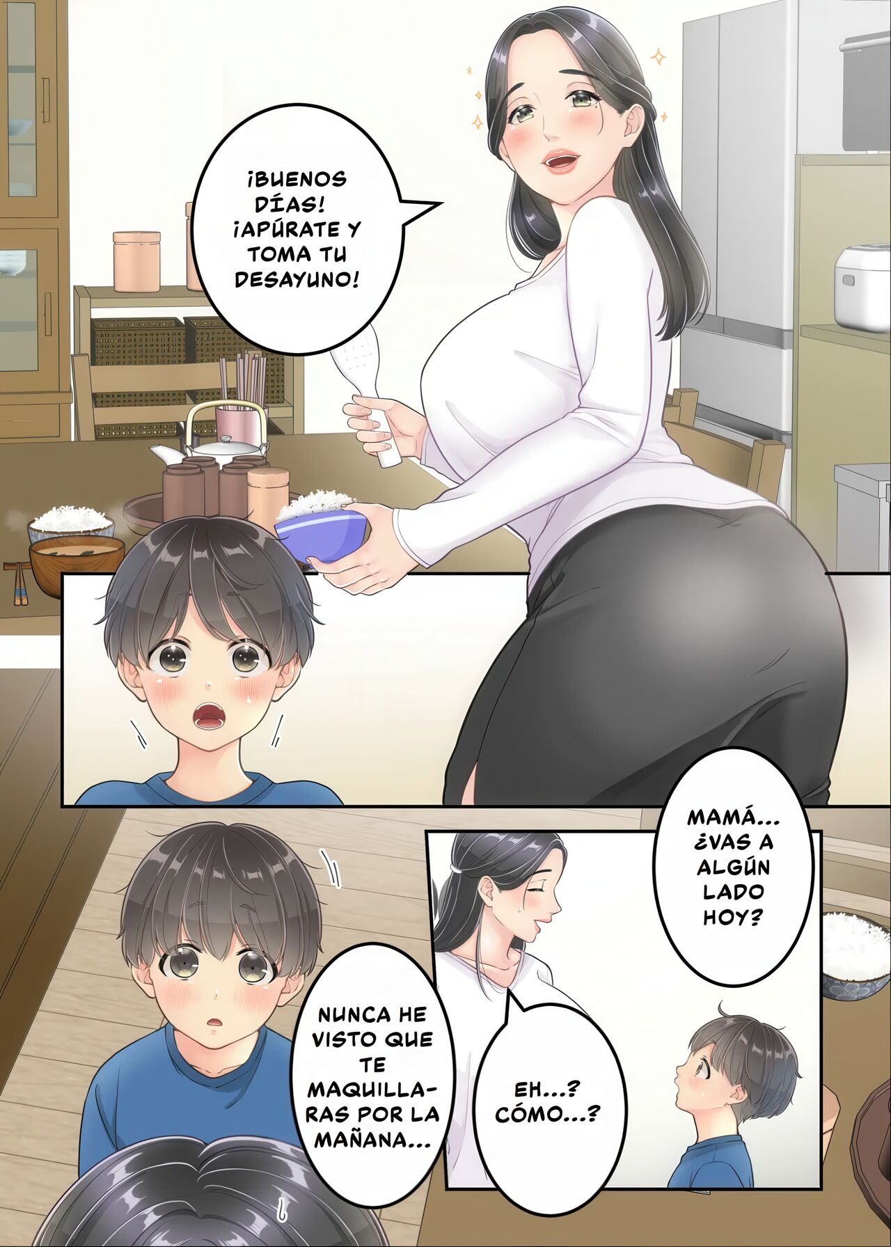 [Yuriko Club] Boku no Mama to Takuhai no Onii-san ga. | Mi Mamá y el Repartidor. [Spanish] [D-TRAD] image number 24