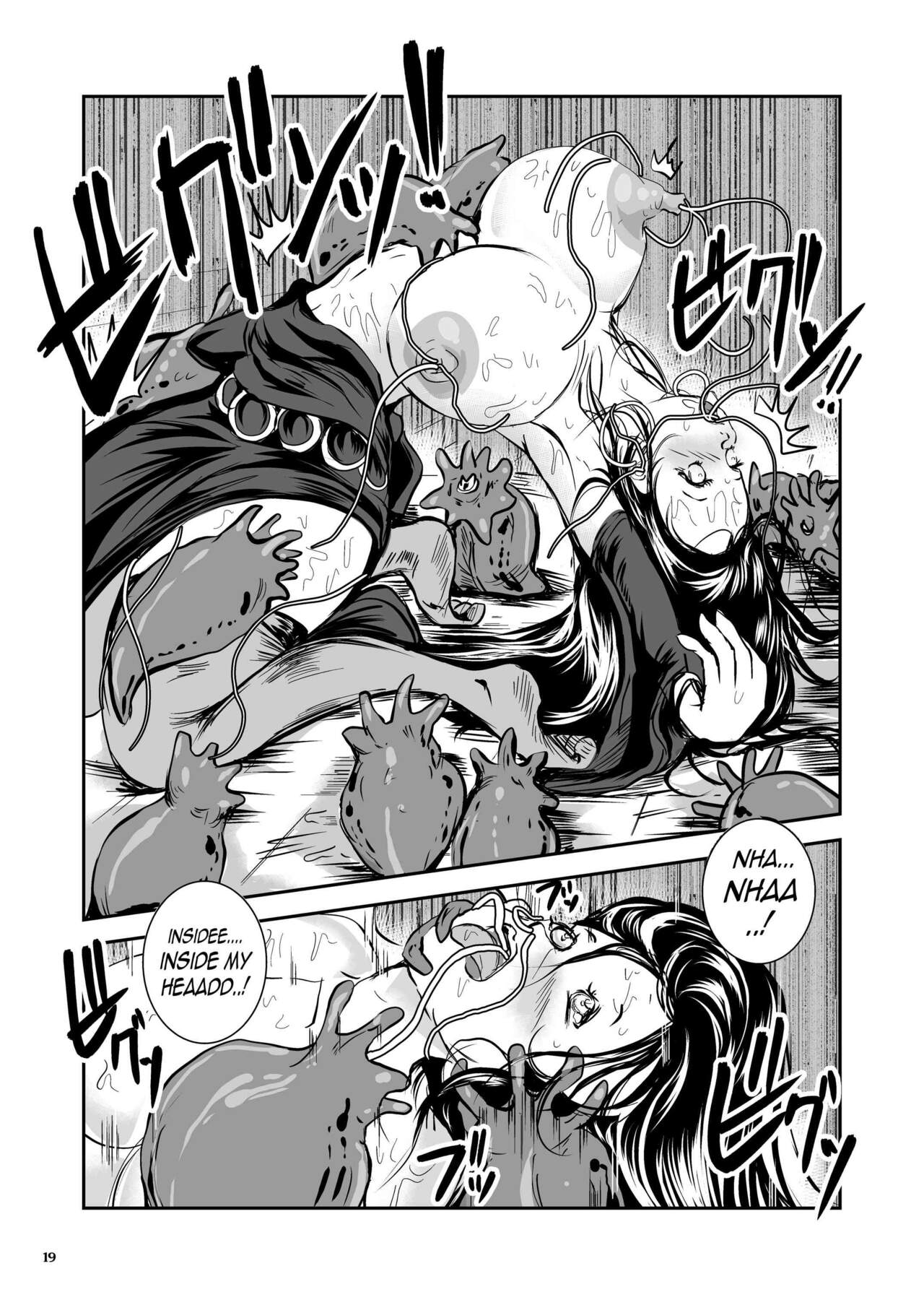 (Takaishi Fuu) Parasitized Giant Slugs vs Sorceress of the Black Hair as Aura [English] [Mant] [Digital] image number 19