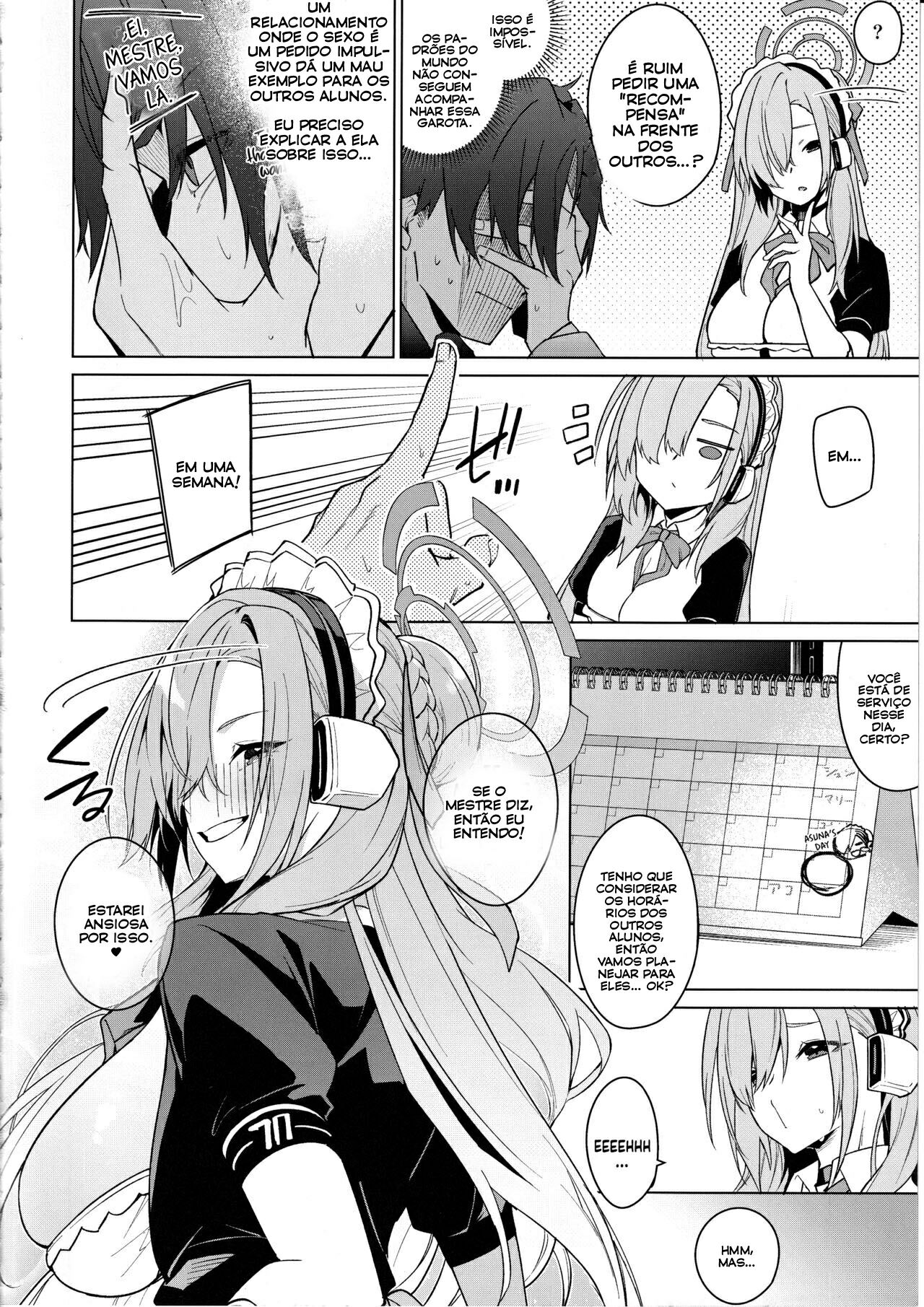 (C103) [JUN TOKUTYU KUROMASK (Hetaren)] Asuna to Isshuukan Go ni. (Blue Archive) [Portuguese-BR] [Bakai.org] numero di immagine  3