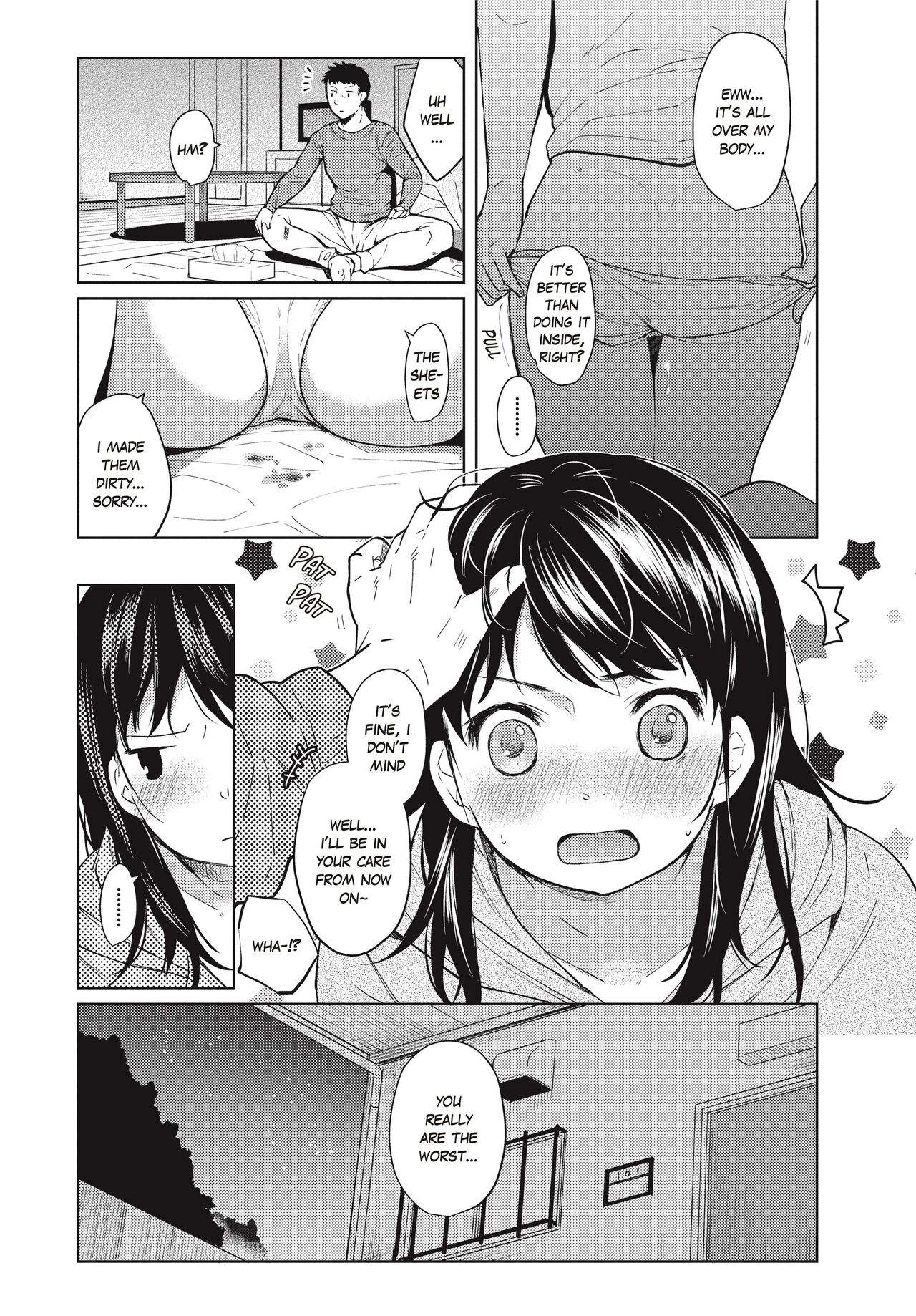 [Fumitsuki Sou] 1 Room Apartment + Highschool Girl Suddenly Living Together? Close Contact!? First Sex!!? Ch.1-2 [English] [Project-H] [Decensored] [Ongoing] 25eme image