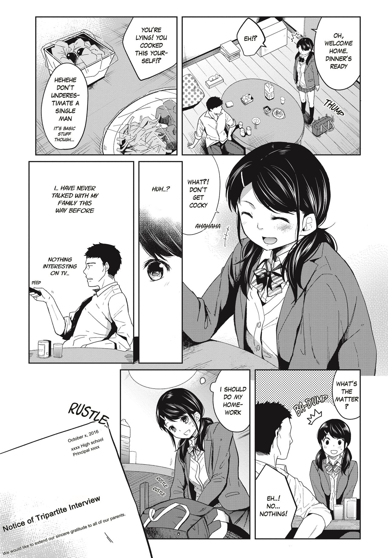 [Fumitsuki Sou] 1 Room Apartment + Highschool Girl Suddenly Living Together? Close Contact!? First Sex!!? Ch.1-2 [English] [Project-H] [Decensored] [Ongoing] изображение № 30