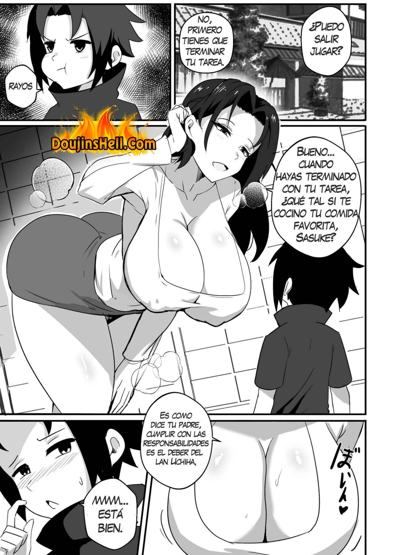 [Merkonig] B-trayal 44 Mikoto Uchiha (Naruto) [Spanish] [Neko-sensei] [Decensored] image number 2