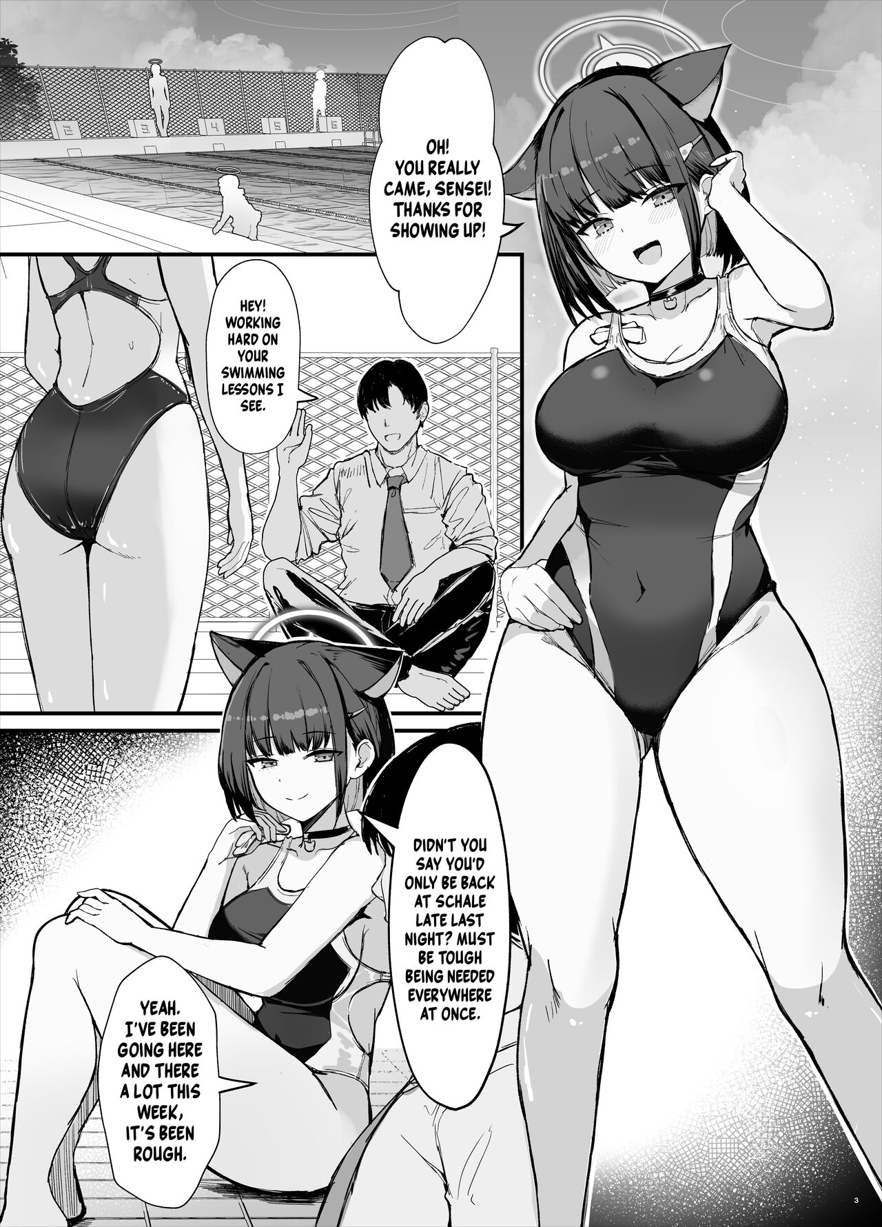 [Vivido (Kumasaku Tamizou)] Kazusa to Houkago Mizugi Ecchi | Fucking Kazusa in a Swimsuit After School (Blue Archive) [English] [Shiromaru] [Digital] numero di immagine  2