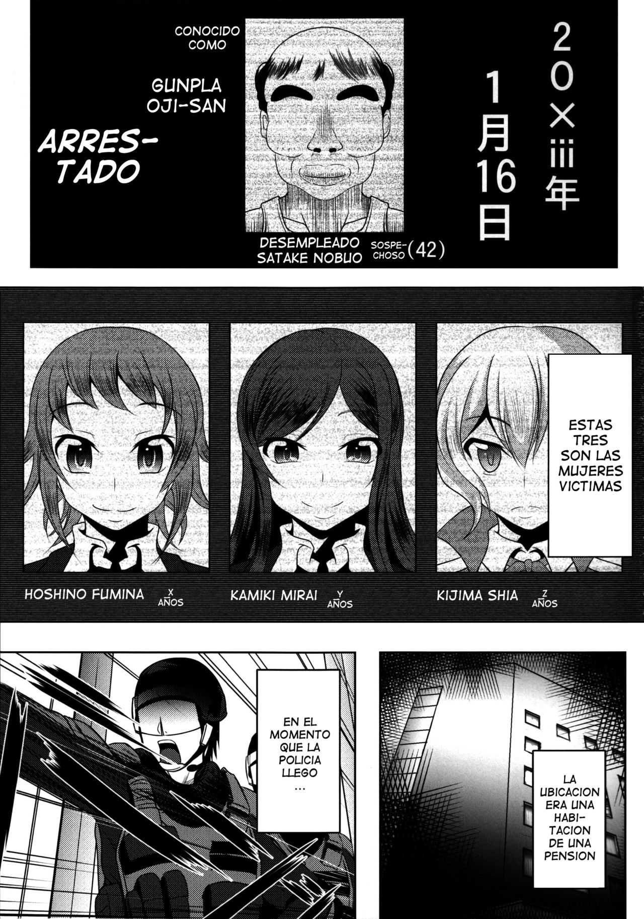 (C88) [Bitch Bokujou (Sandaime Bokujou Nushi Kiryuu Kazumasa)] Gunpla Oji-san ~Build Report~ (Gundam Build Fighters Try) [Spanish] [Ero-Ecchi Scanlation] 图片编号 2