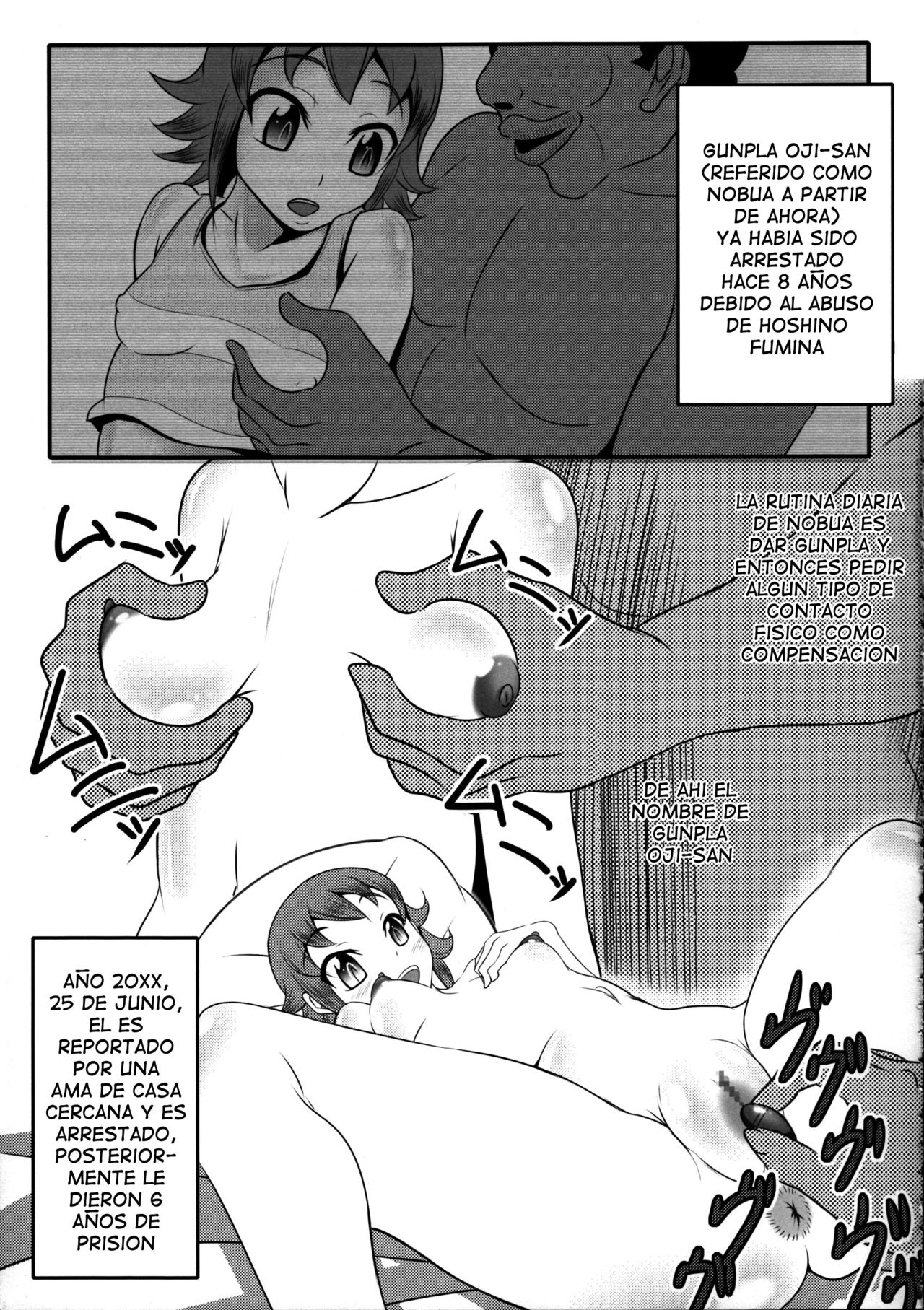 (C88) [Bitch Bokujou (Sandaime Bokujou Nushi Kiryuu Kazumasa)] Gunpla Oji-san ~Build Report~ (Gundam Build Fighters Try) [Spanish] [Ero-Ecchi Scanlation] 图片编号 6