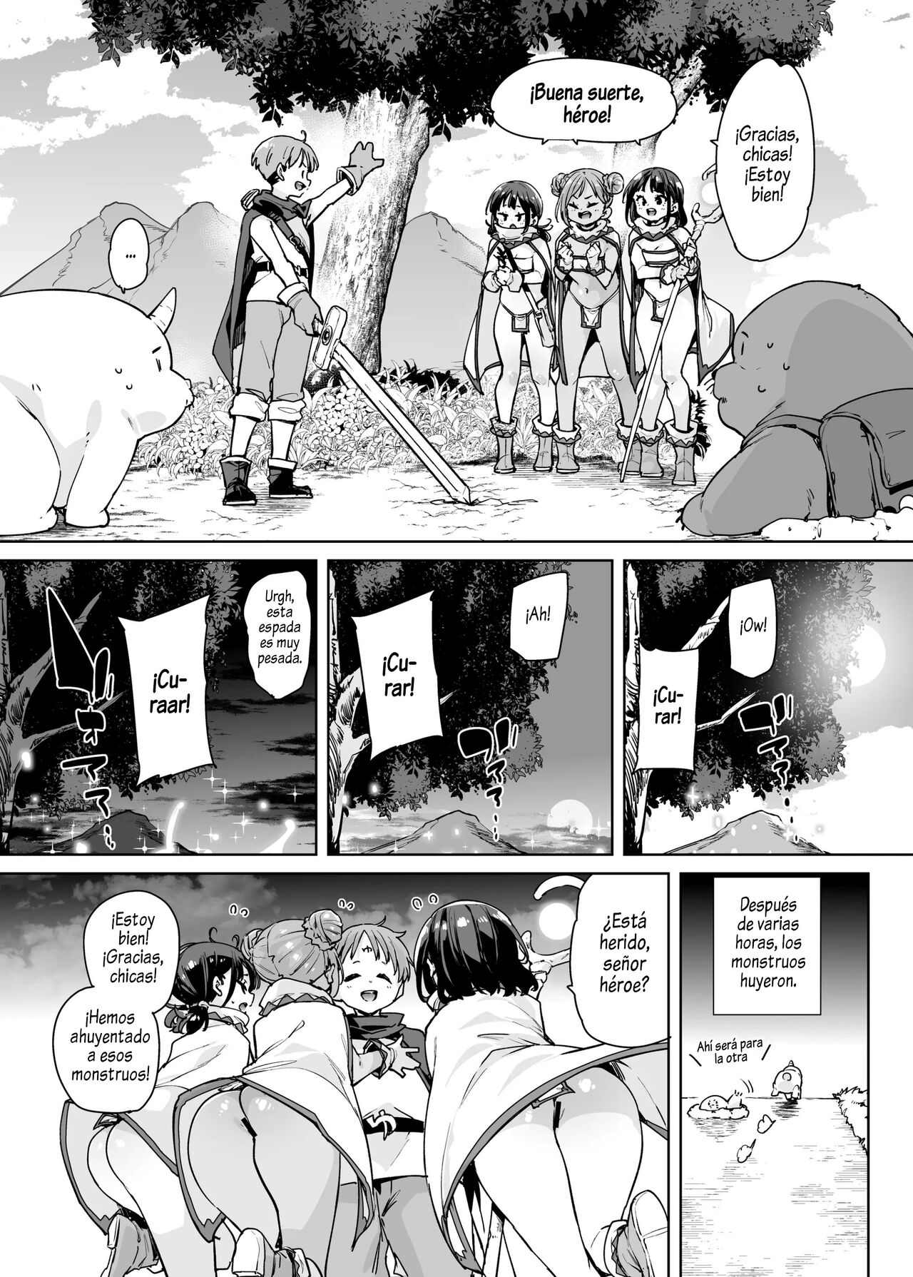 [Marui Don (Marui Maru)] Do H Shiro Mahoutsukai Sannin Tsurete Tabi ga Shitai - Three Ecchi Healer With Me [Spanish] [Al Chile No Sé] 图片编号 4