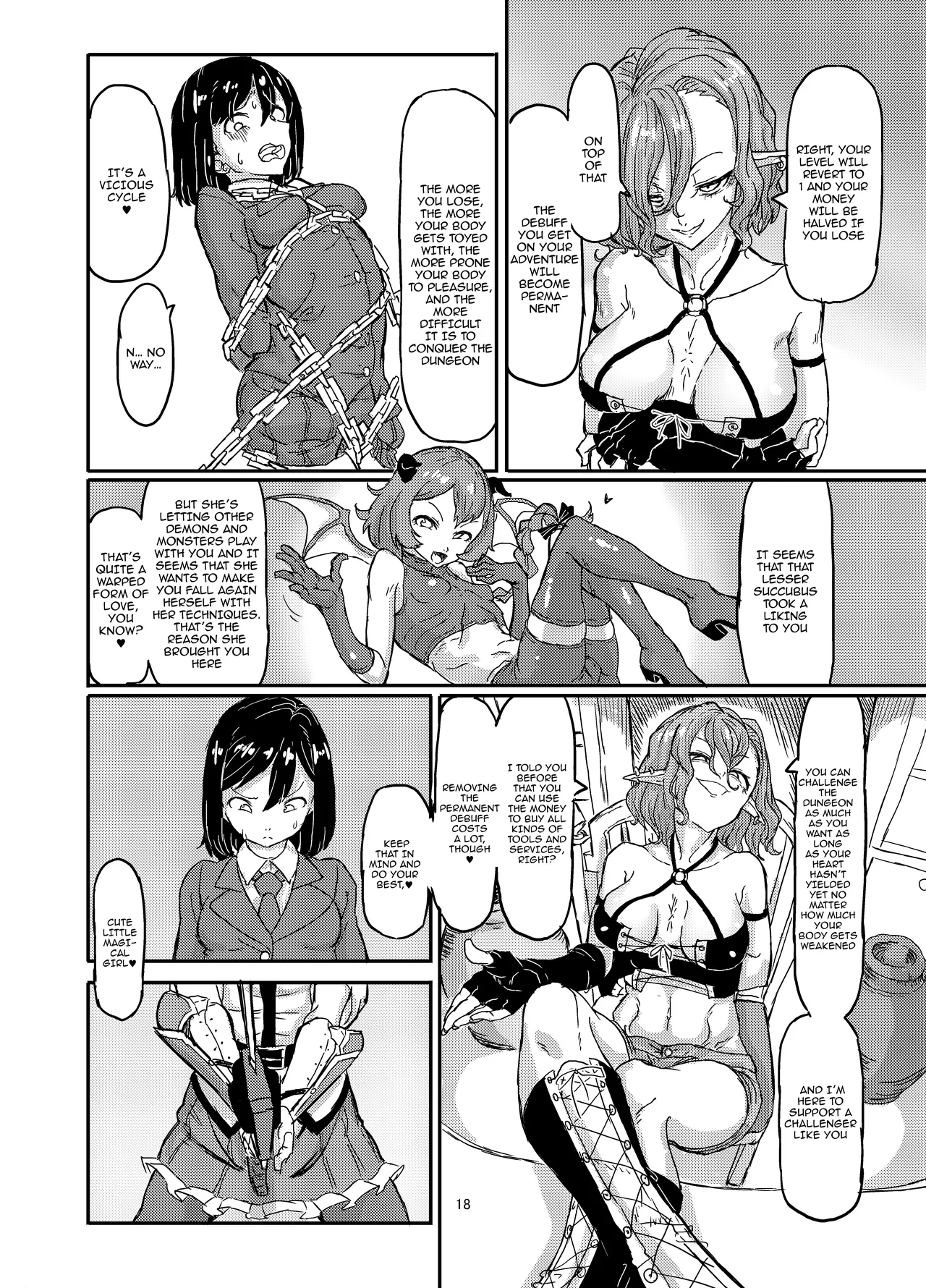 [Shirokarasuya] Futanari Mahou Shoujo Sword Lily in Inma Dungeon /  Futanari Magical Girl Sword Lily in The Succubus Dungeon [English] {Doujins.com} image number 19