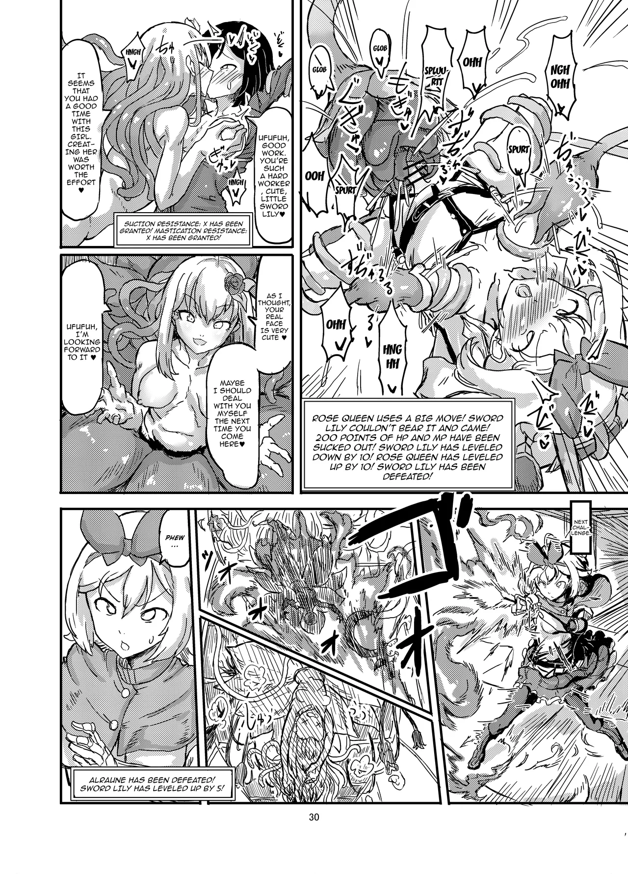 [Shirokarasuya] Futanari Mahou Shoujo Sword Lily in Inma Dungeon /  Futanari Magical Girl Sword Lily in The Succubus Dungeon [English] {Doujins.com} image number 31