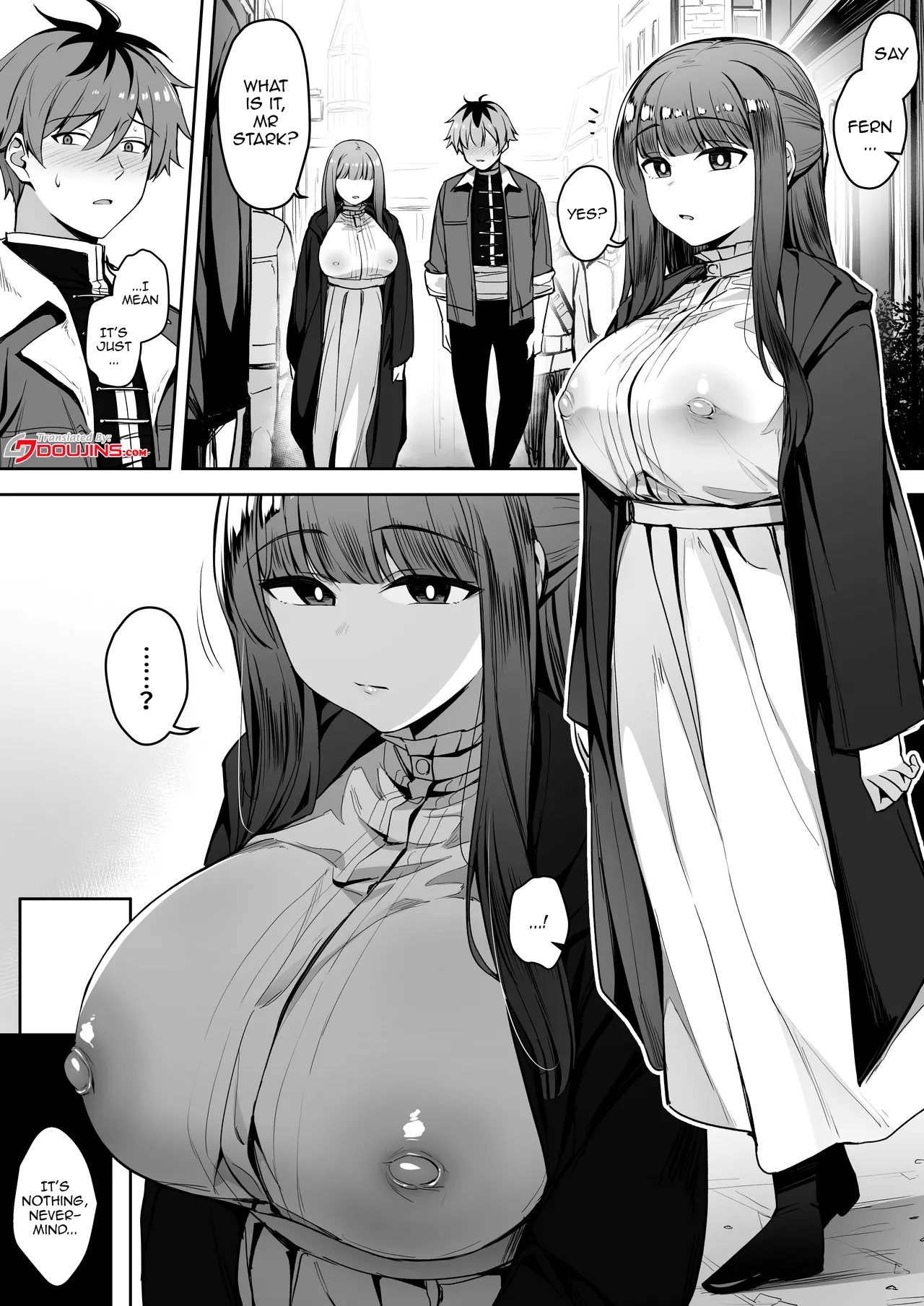 [Liyoosa] Saimin ni Kakatte Bokki Chikubi Marudashi no Fern-chan / A Hypnotized Fern Has Her Nipples Out For The World To See (Sousou no Frieren) [English] {Doujins.com} imagen número 1