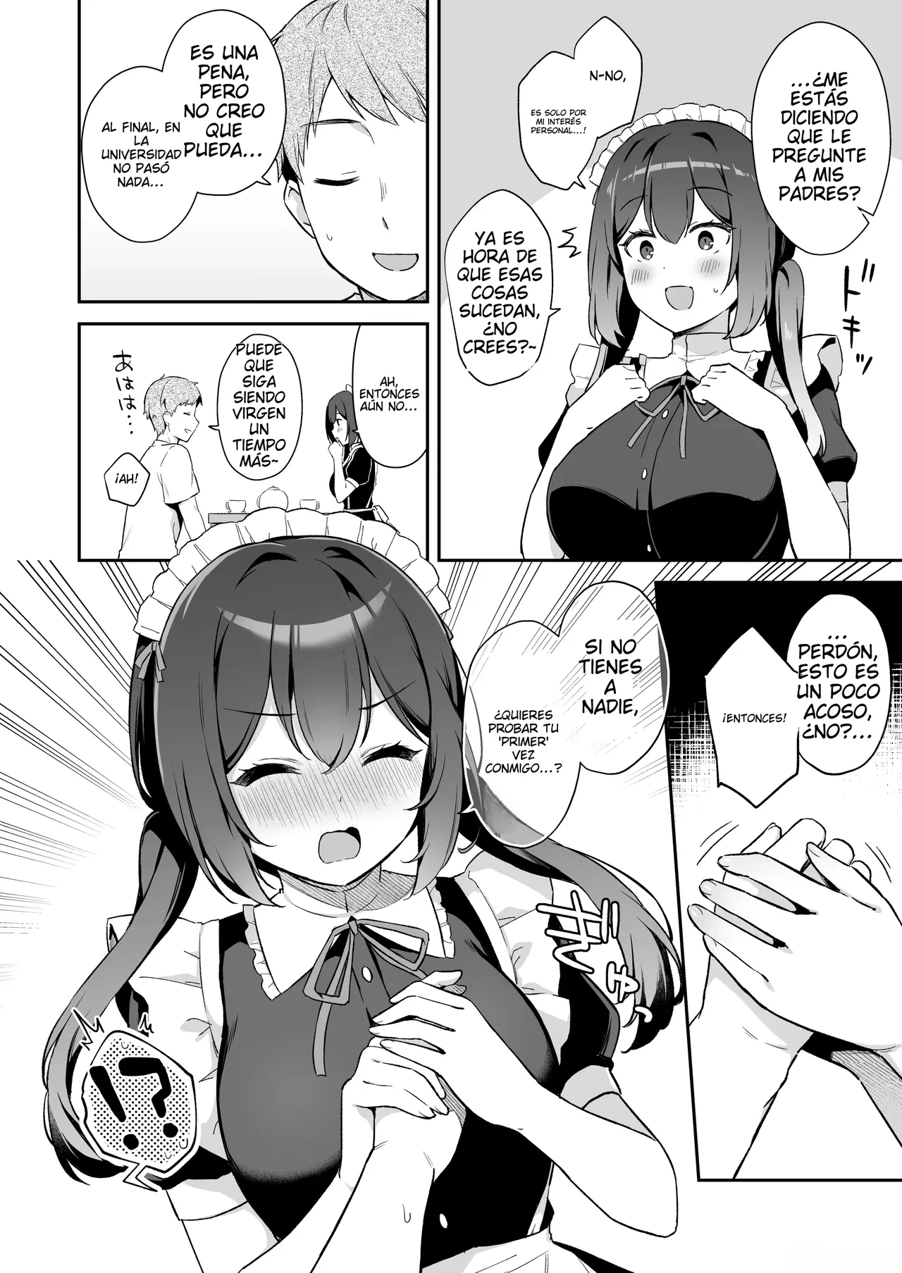 [Tiger Roman (Tiger)] Osananajimi no Toshishita Iyashikei Maid to Issho ni Hatsutaiken Suru Hanashi [Spanish] [Shining Hentai] 5eme image