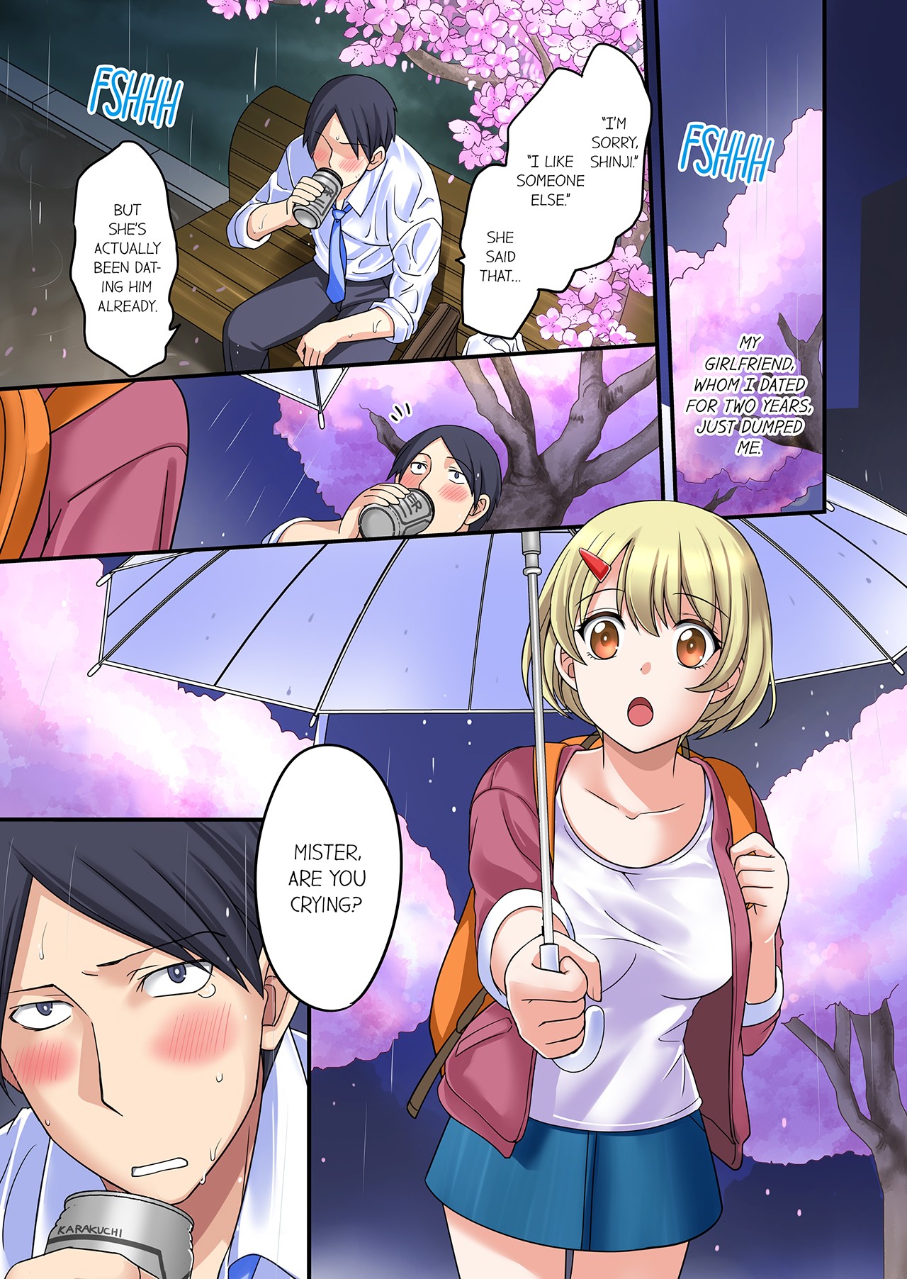 [Megi] Iede-chū no Honki no Bishonure SEX ~ Kondōmu ga Nakunaru made Amayadori Dekiru 1 | Having Sex with Him While Running Away From Home and Drenched - Can I Take Shelter Until You Run Out of Condoms? 1 [English] 3eme image