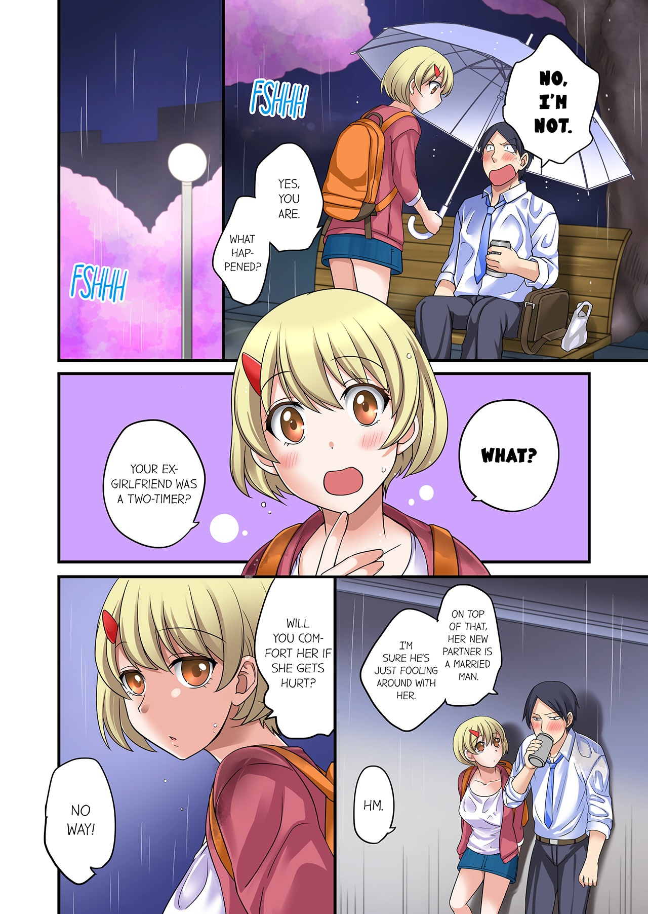 [Megi] Iede-chū no Honki no Bishonure SEX ~ Kondōmu ga Nakunaru made Amayadori Dekiru 1 | Having Sex with Him While Running Away From Home and Drenched - Can I Take Shelter Until You Run Out of Condoms? 1 [English] 4eme image