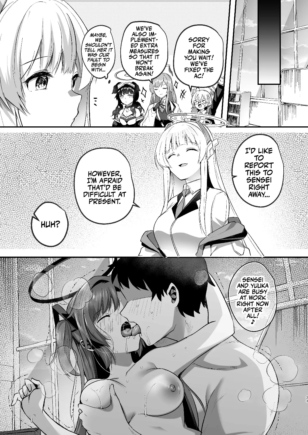 [Kuusou Monochrome (Abi)] Yuuka to Midsummer no Asedaku Office SEX | A Midsummer's Steamy Sex Session (Blue Archive) [English] [Team Rabu2] [Digital] image number 33