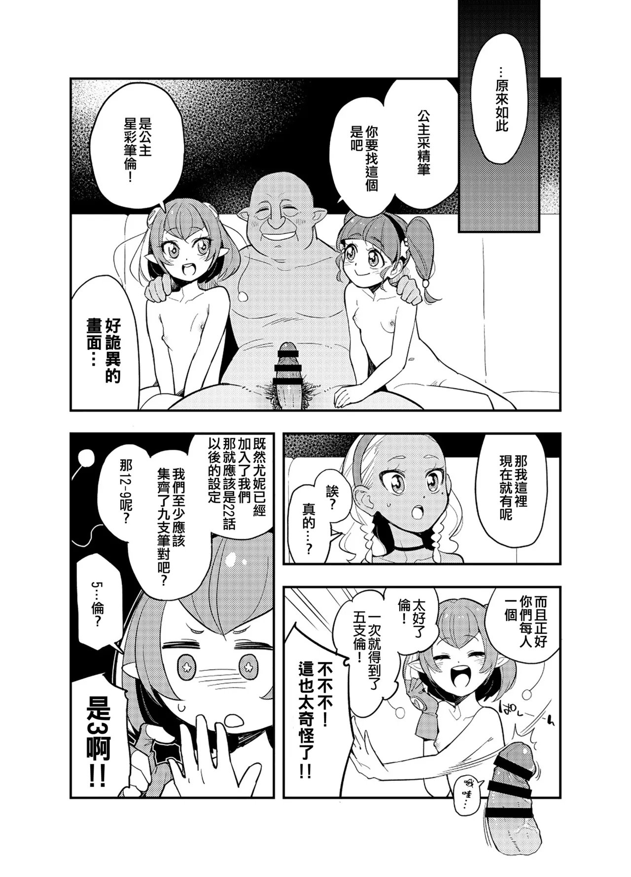 [Peshipeshi Handle (Uko)] Wakusei Supponpon ni Yattekita StaPre no Gag Manga | 有關光溜溜行星之旅的星Q搞笑漫畫 (Star Twinkle PreCure) [Chinese] [ancient个人机翻汉化] imagen número 11
