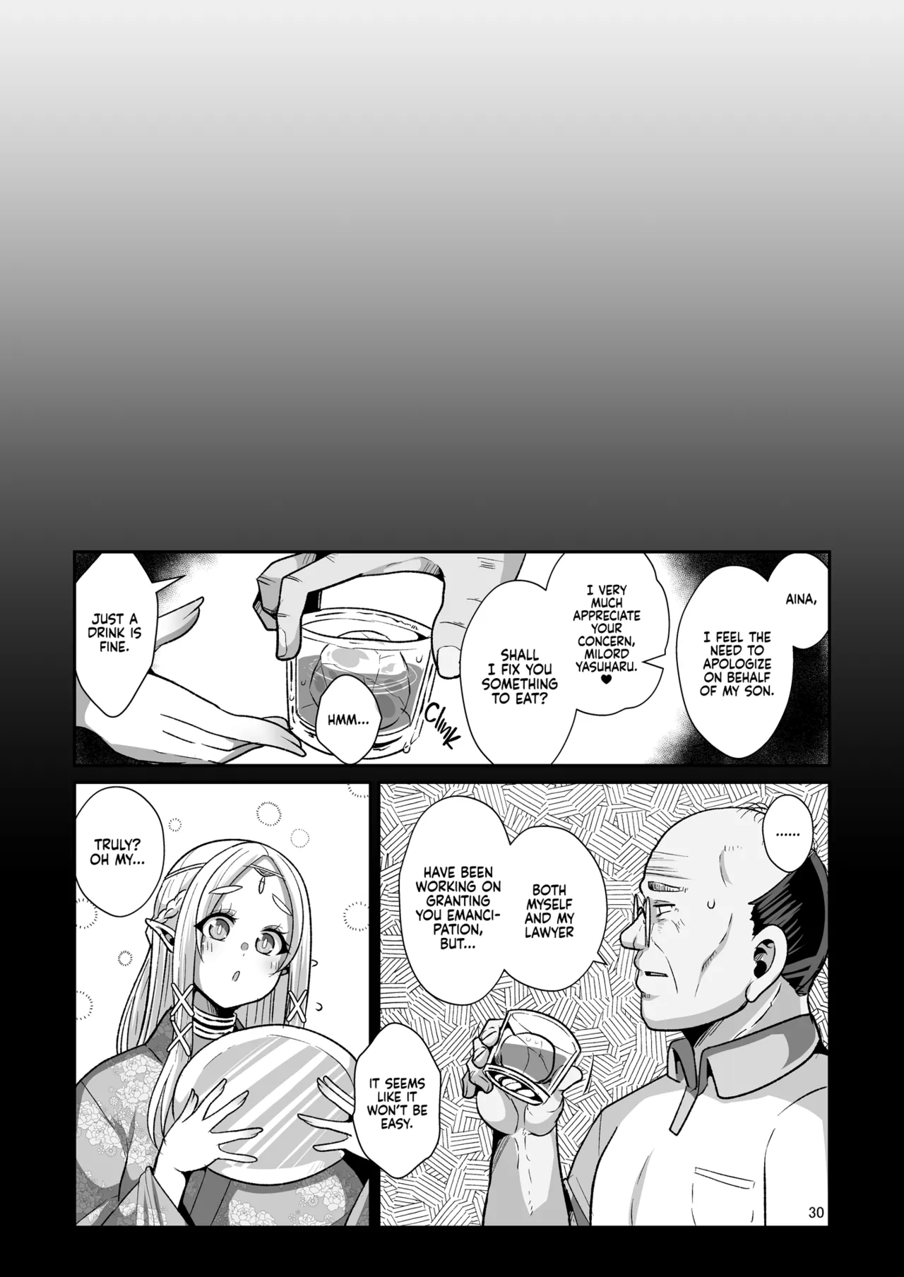 [Shinshunshantonshou (Bukatsu)] H Seidorei Elf no Souzoku Mondai ni Tsuite ~ Rinjuu-hen | Machinations of an Elven Concubine Part One: Deathbed [English] {2d-market.com} [Decensored] [Digital] Bildnummer 32