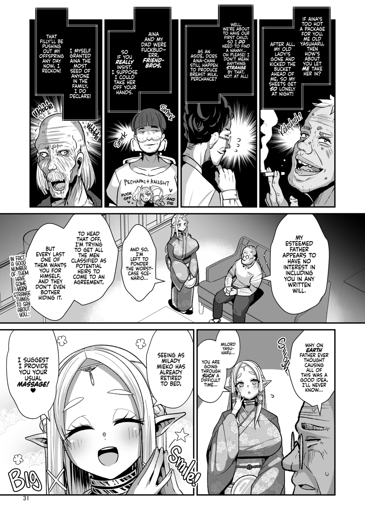 [Shinshunshantonshou (Bukatsu)] H Seidorei Elf no Souzoku Mondai ni Tsuite ~ Rinjuu-hen | Machinations of an Elven Concubine Part One: Deathbed [English] {2d-market.com} [Decensored] [Digital] Bildnummer 33