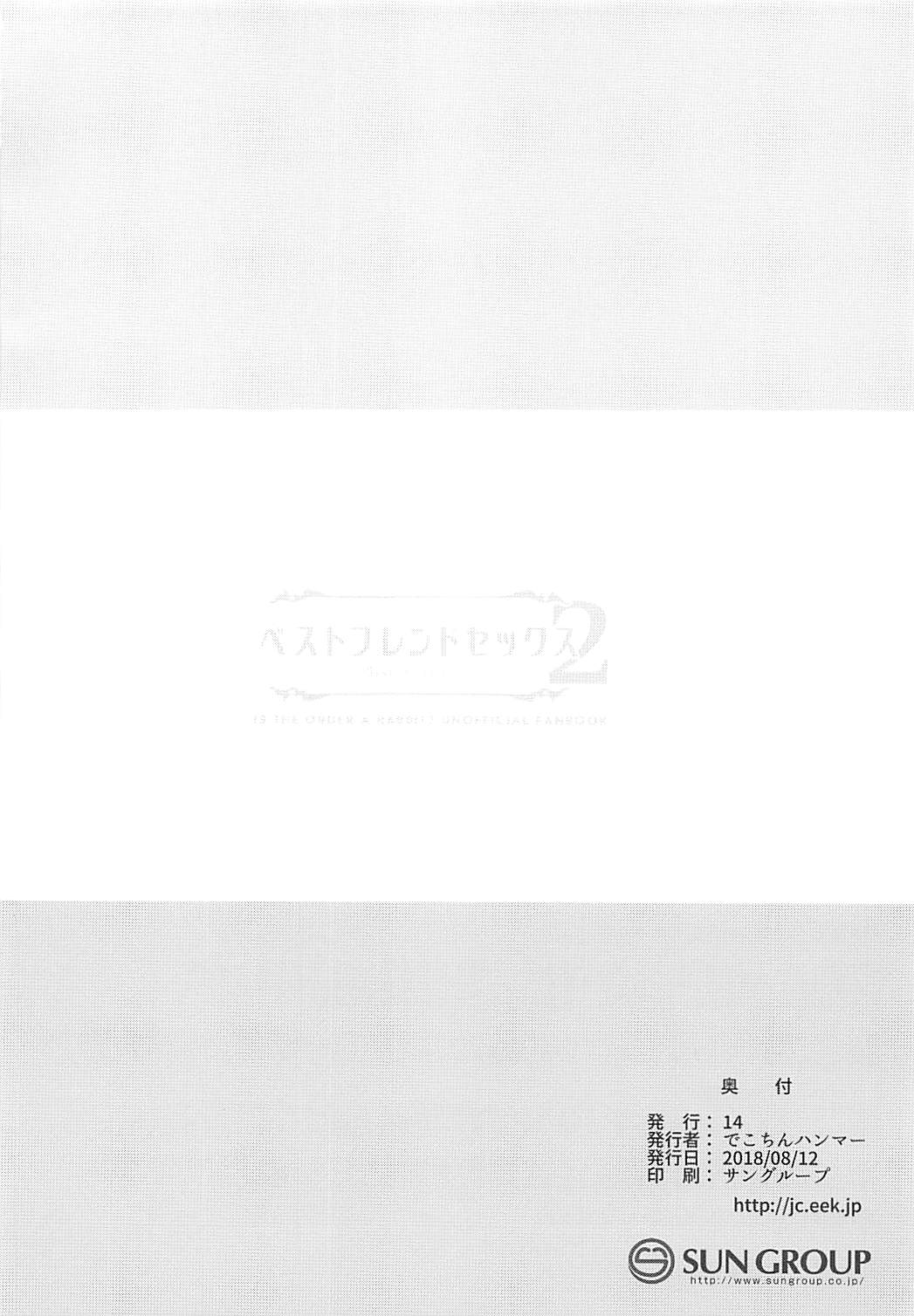 (C94) [14 (Dekochin Hammer)] Best Friend Sex 2 (Gochuumon wa Usagi desu ka?) [English] {Hennojin} изображение № 21