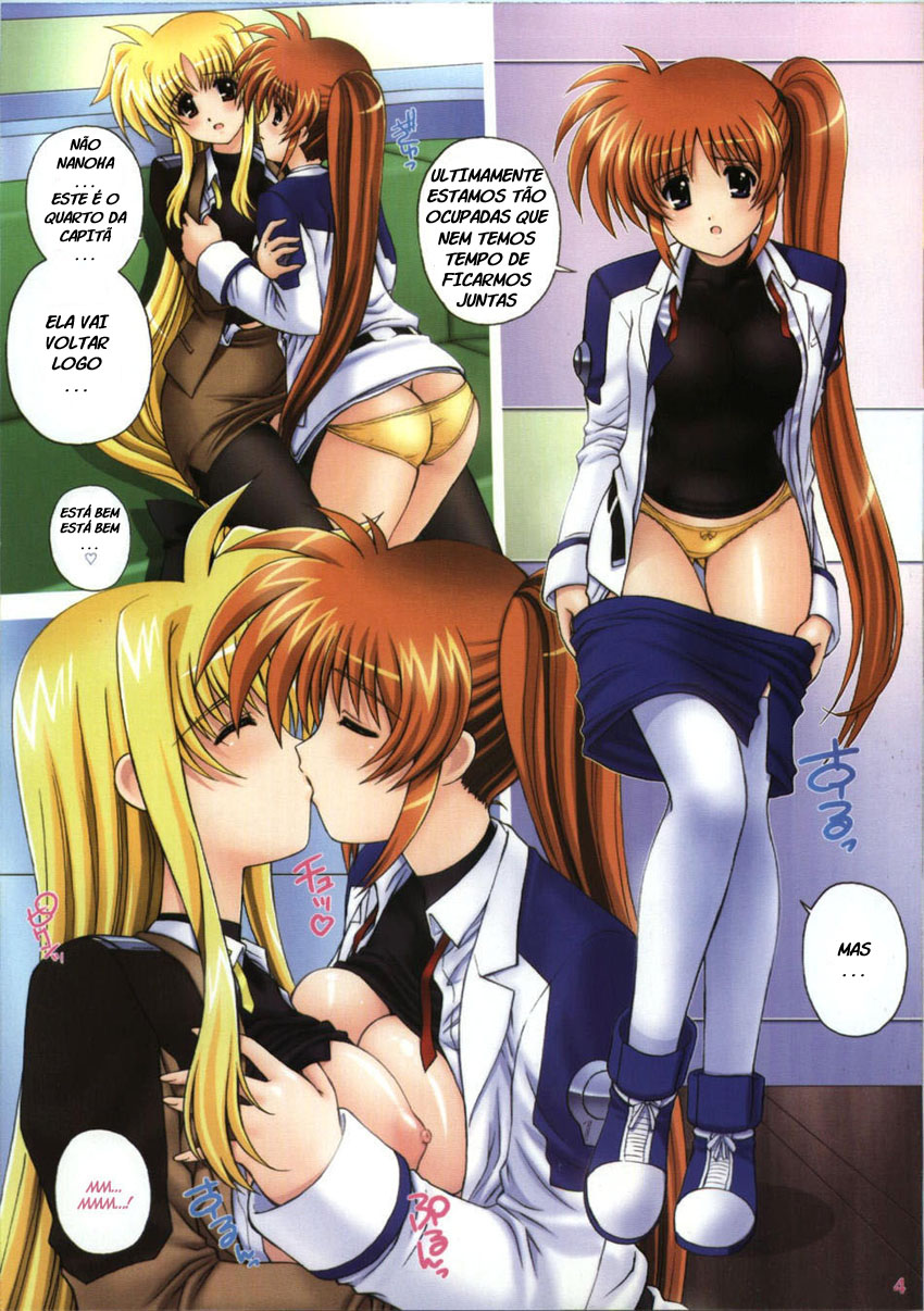 (C74) [Kamogawaya (Kamogawa Tanuki)] Nineteens NxF (Mahou Shoujo Lyrical Nanoha) [Portuguese-BR] [LIANEF] image number 3