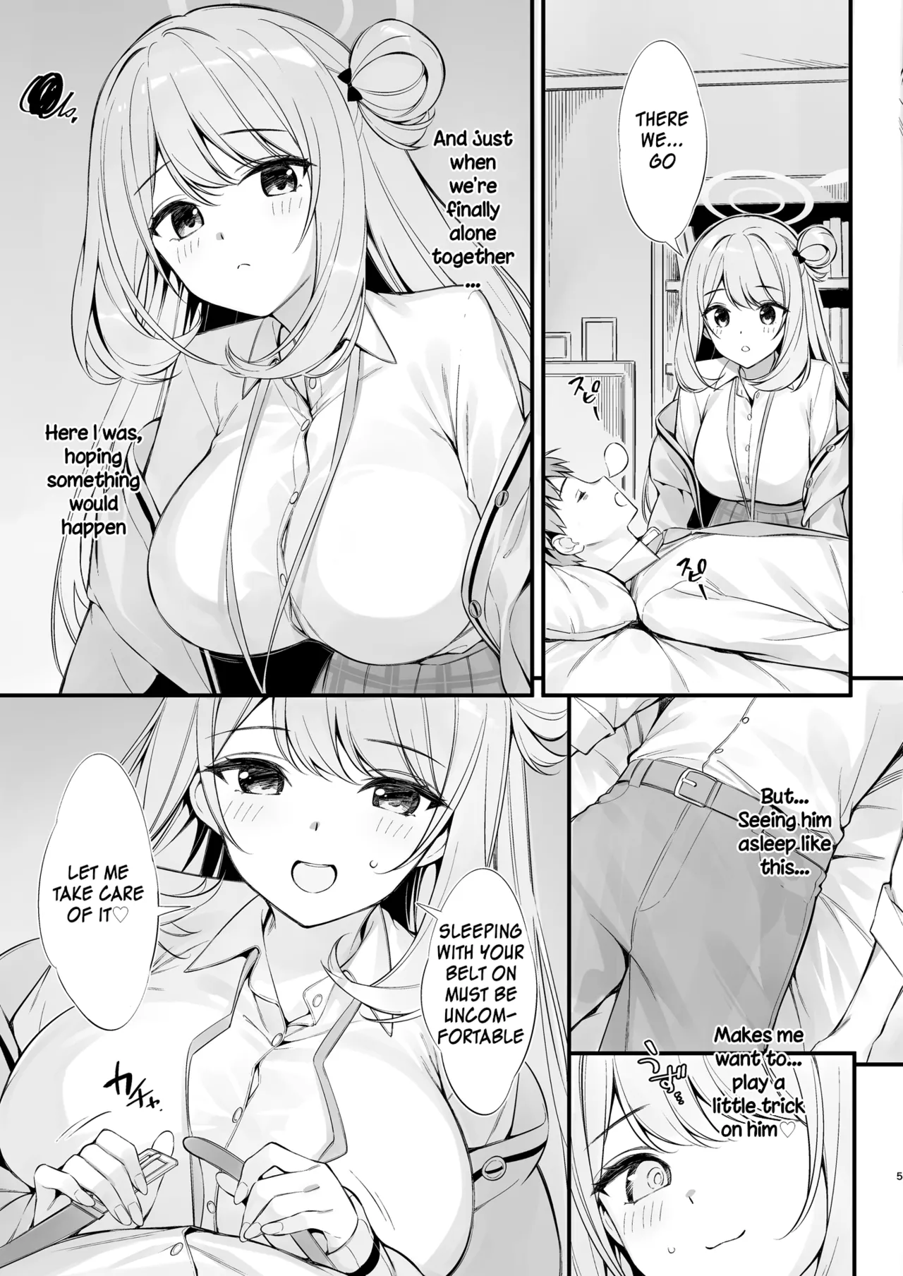 [P:P (Oryou)] Sensei, Nechattan desu ka? Osocchattemo Ii desu ka? | Sensei, are you sleeping? May I assault you? (Blue Archive) [English] [SDF] [Digital] numero di immagine  4