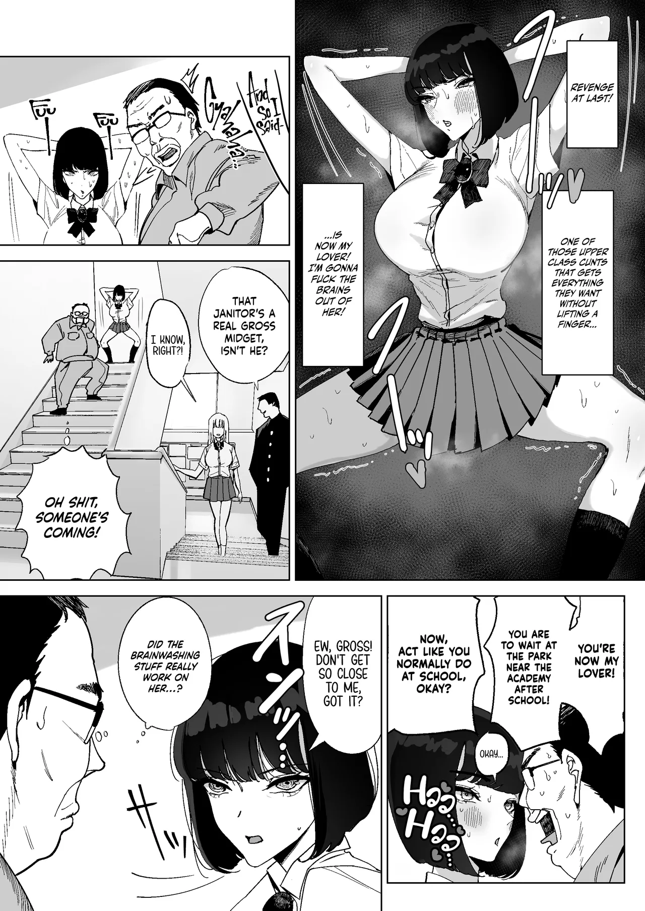 [Gensou Pump (Fukumoto Masahisa)] High-Class Hypnotism ~ An S-Rank Young Lady With A Horrible Personality Gets Dominated By A Disgusting Old Man~ | Reijou Saimin [English] [Bikkie Biter] [Digital] image number 9