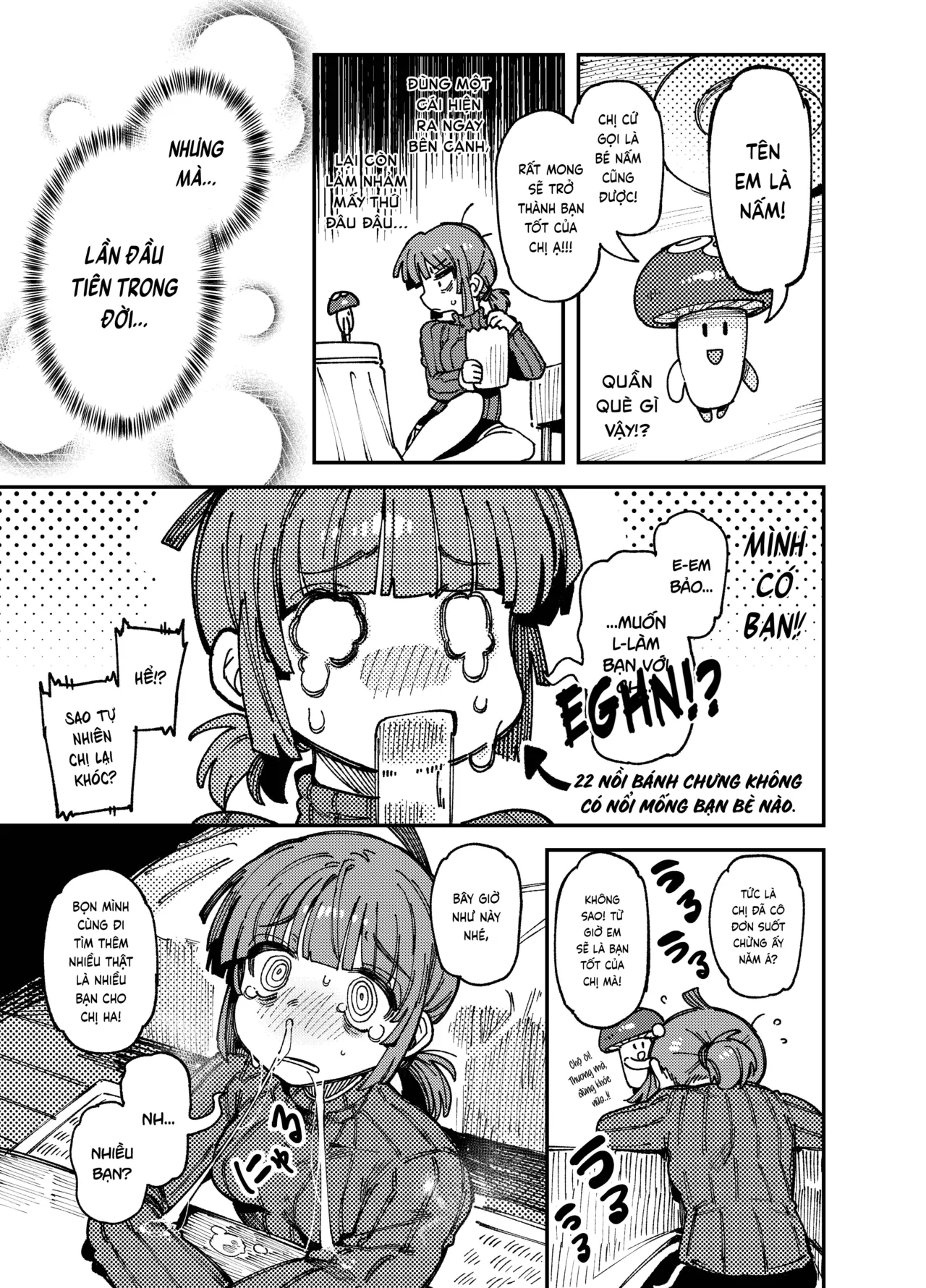 [Hoshoku Shoujo (Karasu Chan)] Ie ga Shike Sugite Haete Kita Genkaku Yuuhatsu Suru Kinoko o Goshoku Shite Hatsujou Shita Ato no Are ya Kore [Vietnamese] [Digital] изображение № 6