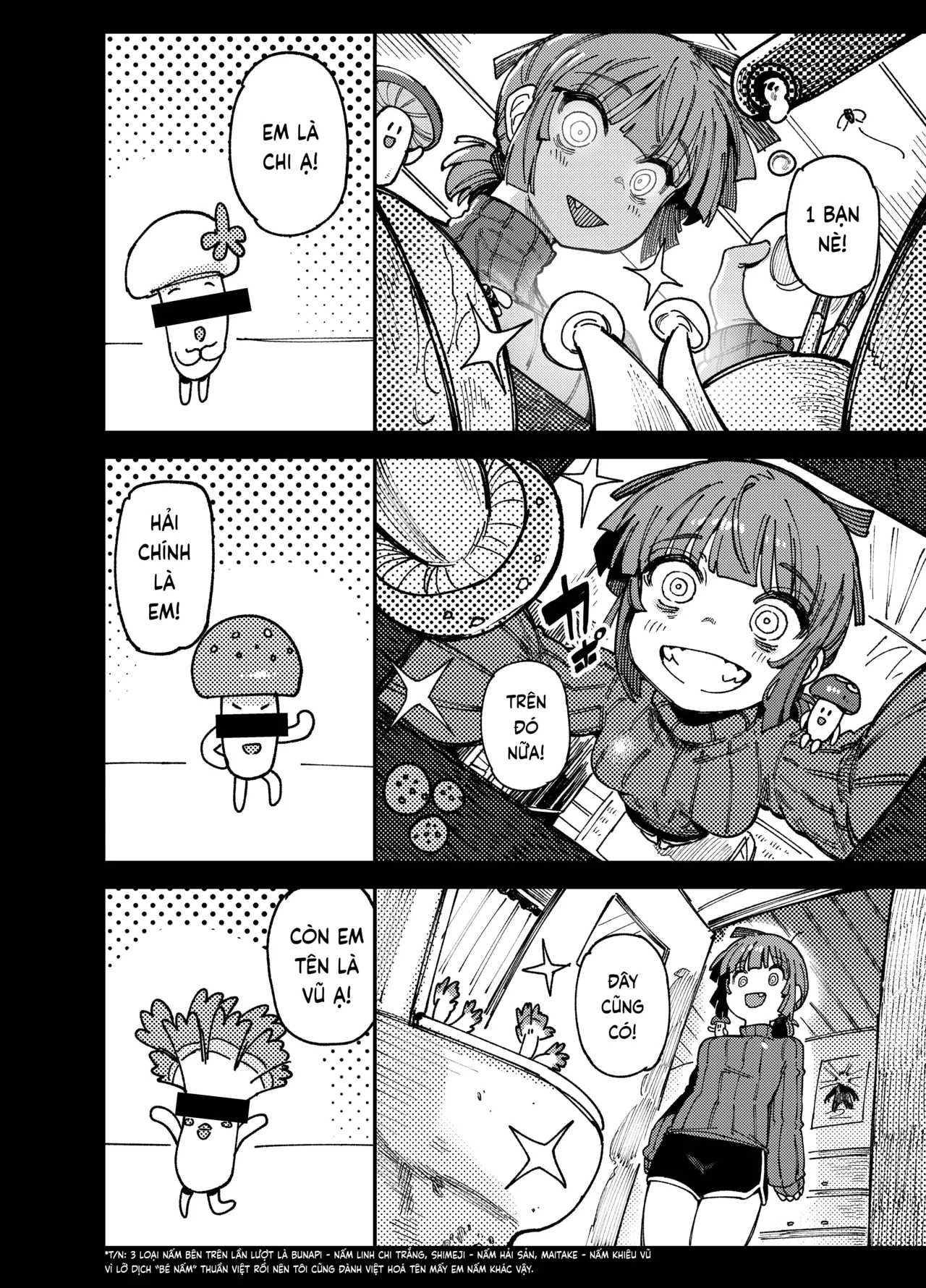 [Hoshoku Shoujo (Karasu Chan)] Ie ga Shike Sugite Haete Kita Genkaku Yuuhatsu Suru Kinoko o Goshoku Shite Hatsujou Shita Ato no Are ya Kore [Vietnamese] [Digital] изображение № 7