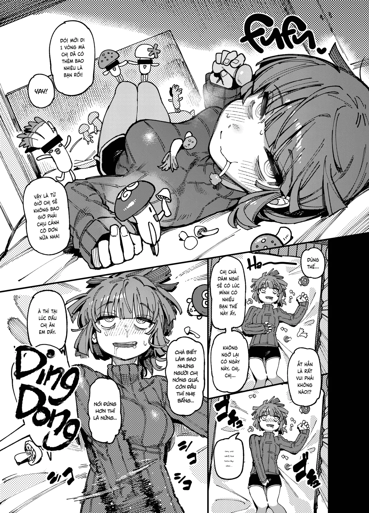 [Hoshoku Shoujo (Karasu Chan)] Ie ga Shike Sugite Haete Kita Genkaku Yuuhatsu Suru Kinoko o Goshoku Shite Hatsujou Shita Ato no Are ya Kore [Vietnamese] [Digital] изображение № 8