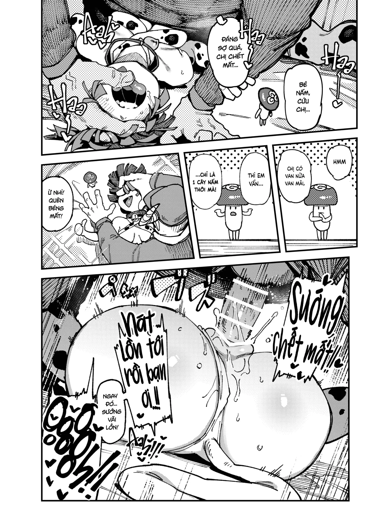 [Hoshoku Shoujo (Karasu Chan)] Ie ga Shike Sugite Haete Kita Genkaku Yuuhatsu Suru Kinoko o Goshoku Shite Hatsujou Shita Ato no Are ya Kore [Vietnamese] [Digital] изображение № 25