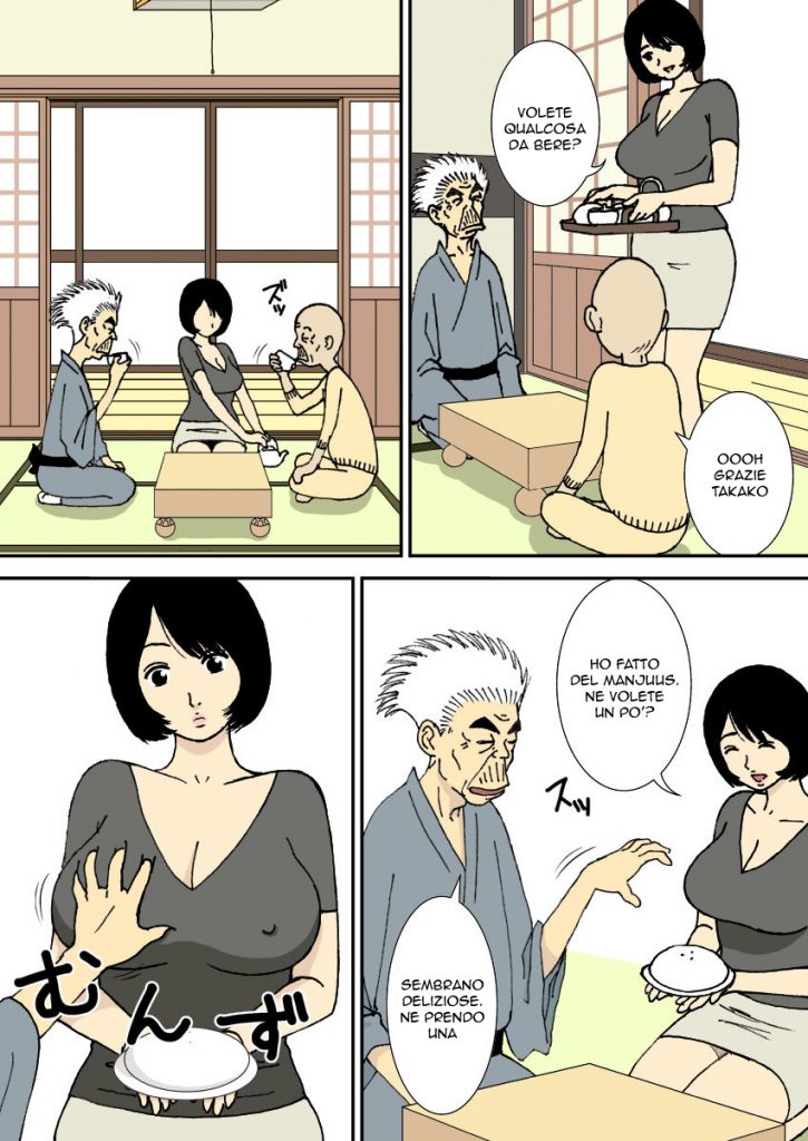 [Urakan] Ojii-chan to Gifu to Giri no Musuko to, Kyonyuu Yome. [Italian] 画像番号 22