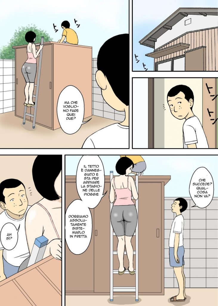 [Urakan] Zokuzoku Ojii-chan to Gifu to Giri no Musuko to, Kyonyuu Yome. [Italian] Bildnummer 6