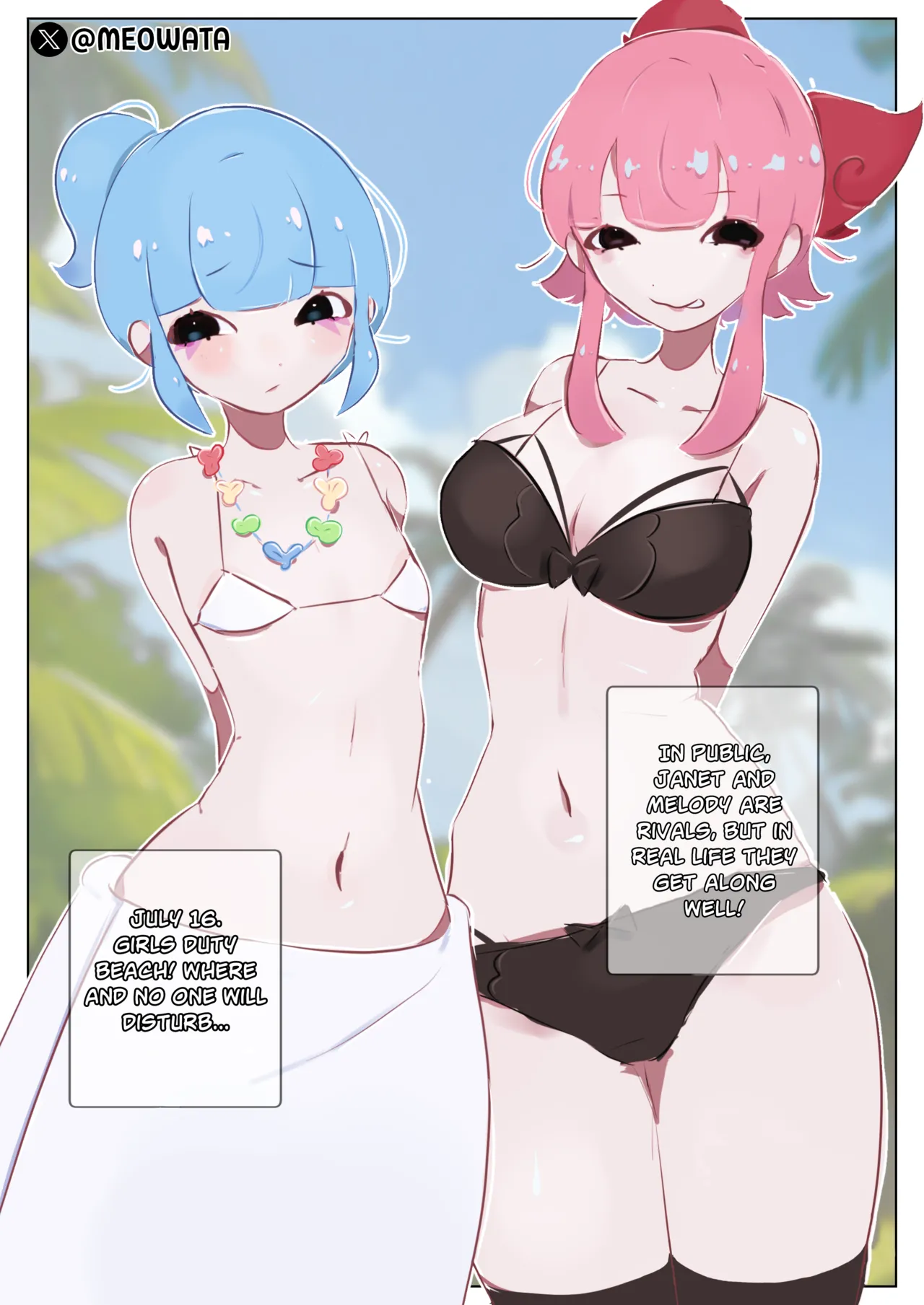 [Me0wyata] Janet and Melodie beach episode [English] [Translated by Simon] изображение № 2
