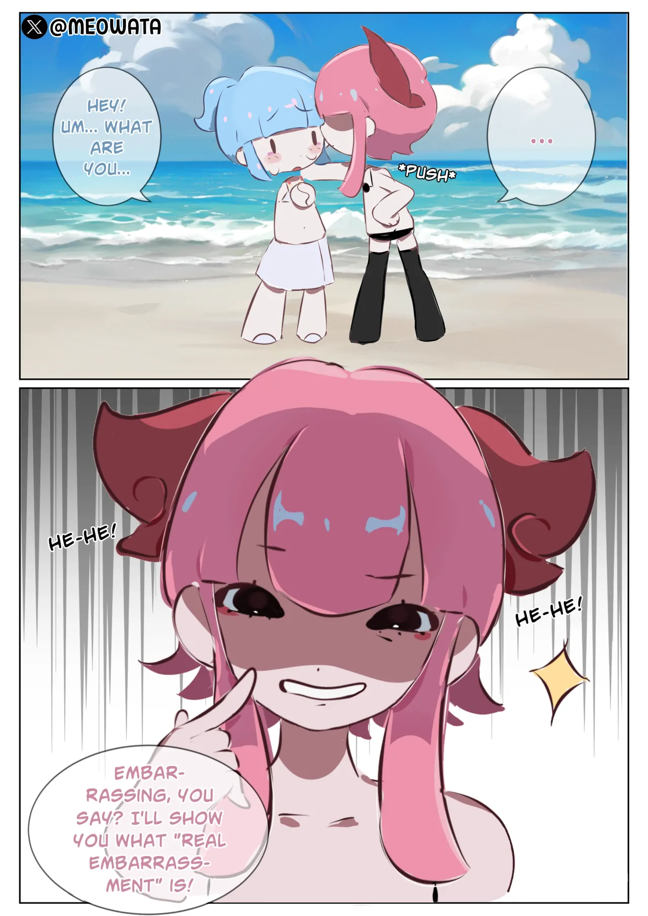 [Me0wyata] Janet and Melodie beach episode [English] [Translated by Simon] изображение № 4