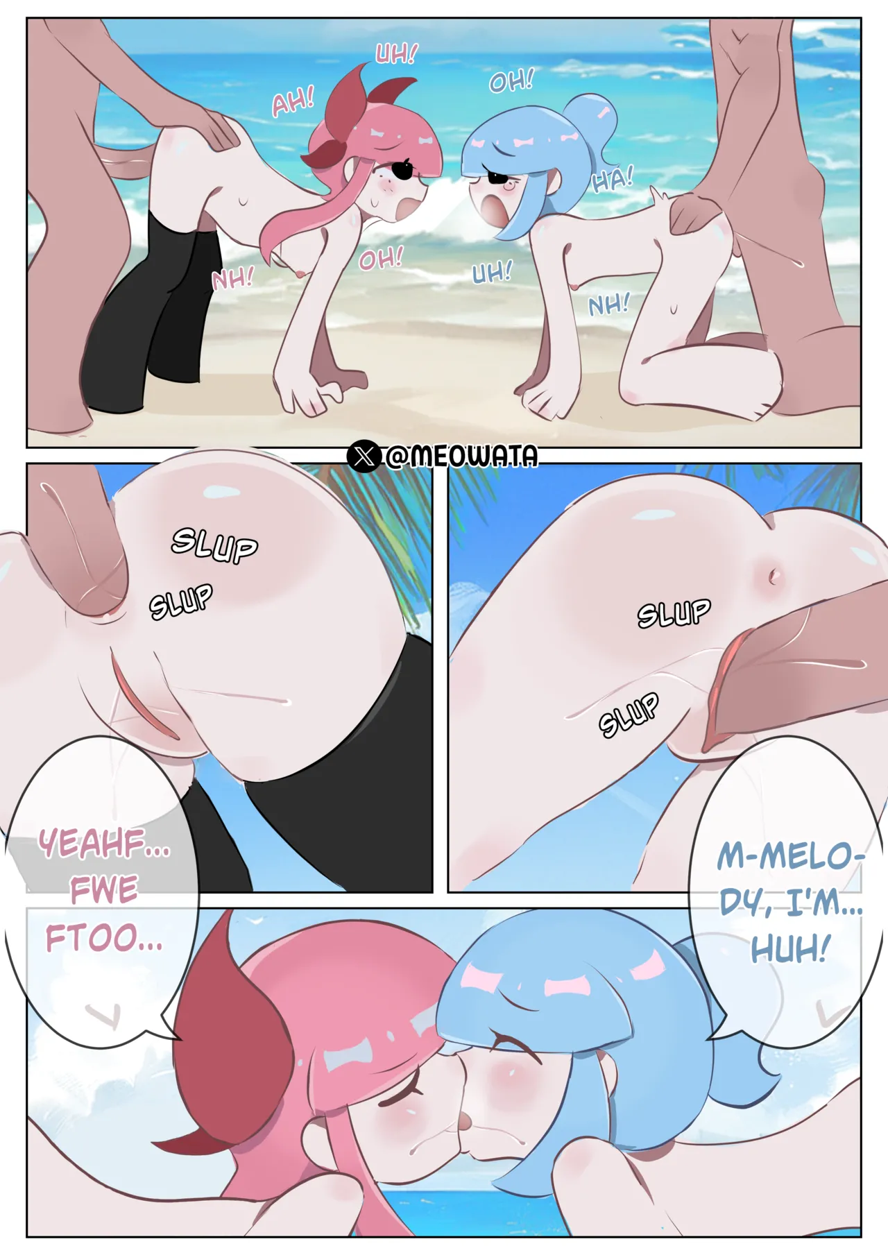 [Me0wyata] Janet and Melodie beach episode [English] [Translated by Simon] изображение № 15