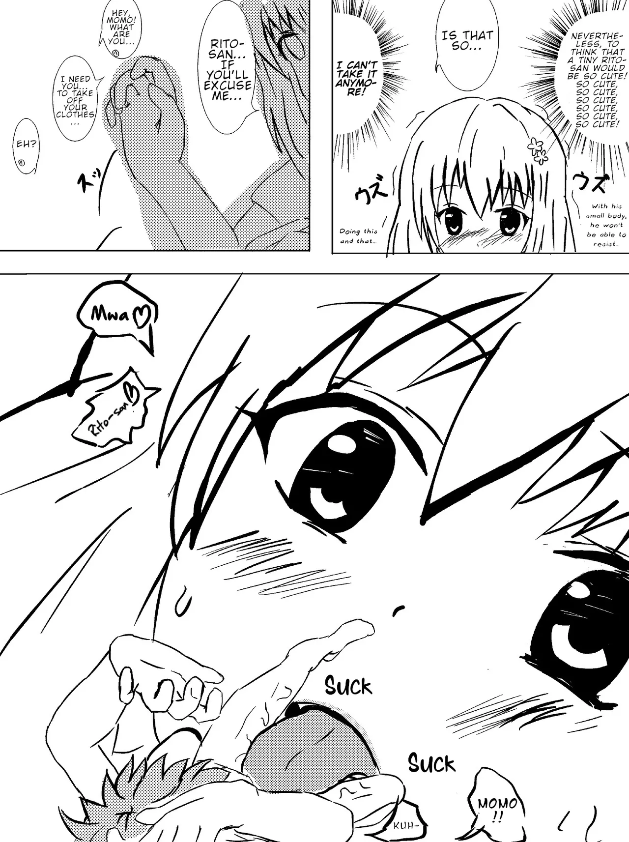 [Aki] Rito ga Chiisaku Natte Momo to | Shrunken Rito and Momo (To Love-Ru) [English] image number 3