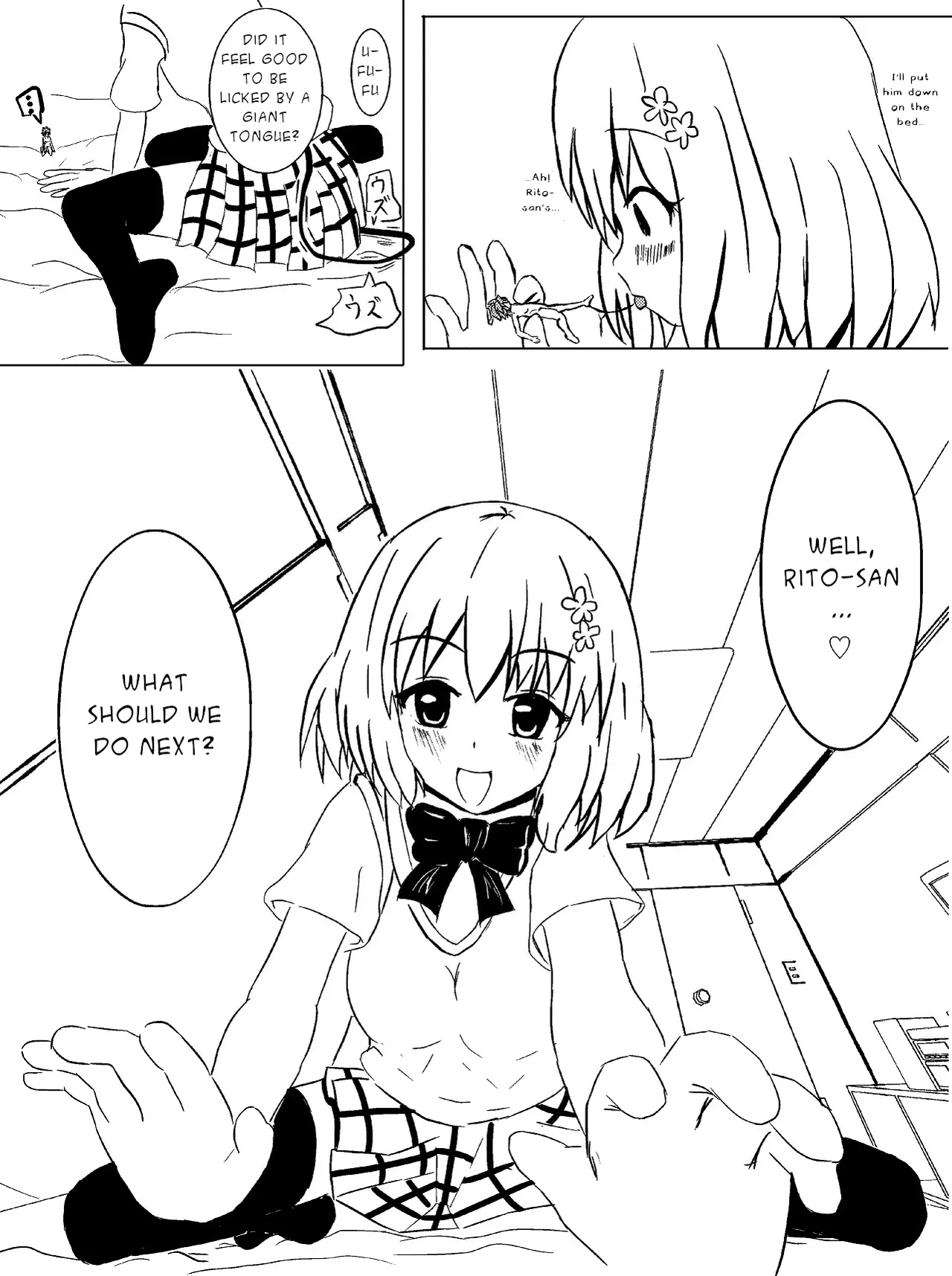 [Aki] Rito ga Chiisaku Natte Momo to | Shrunken Rito and Momo (To Love-Ru) [English] image number 4