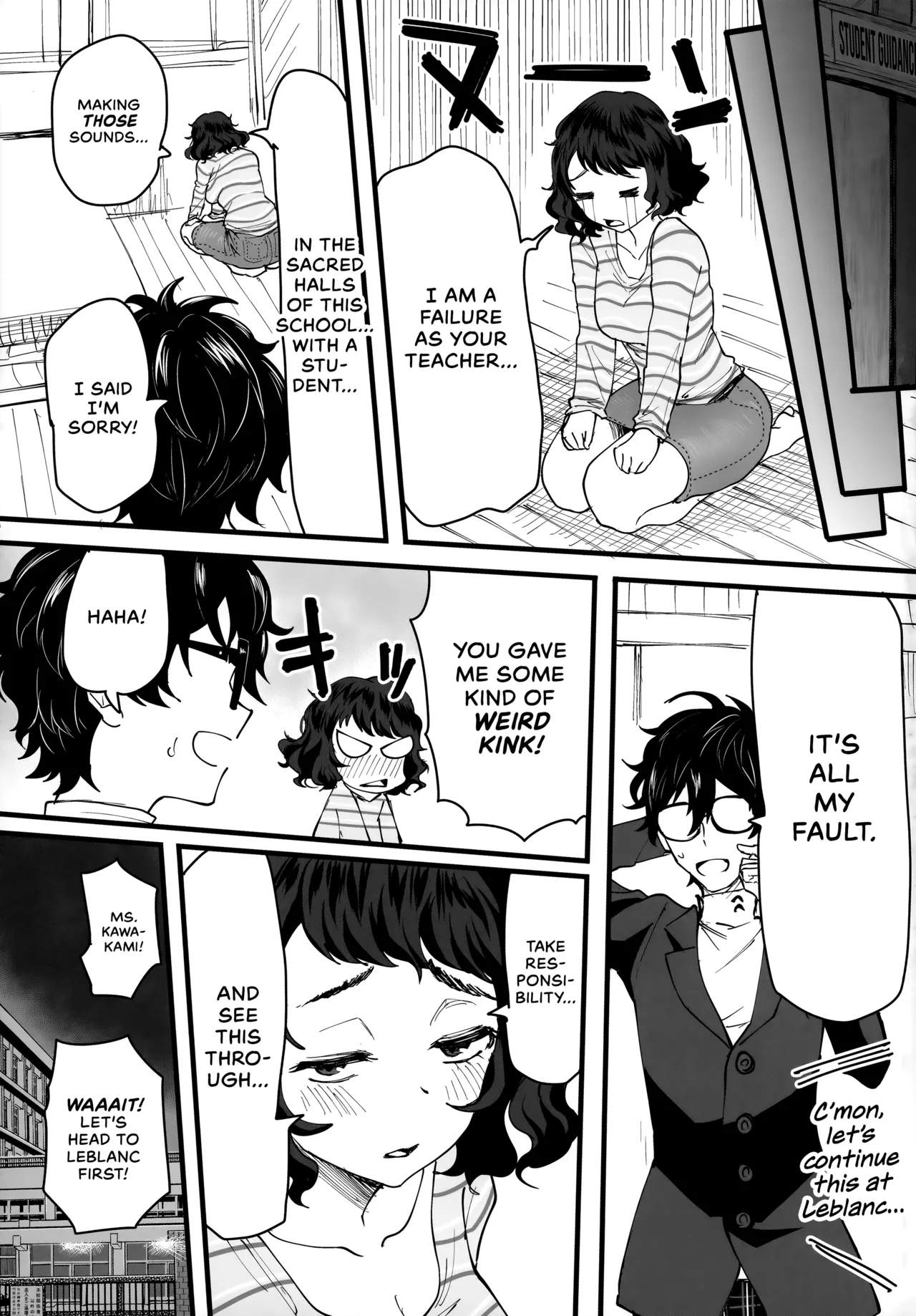 (C103) [Kurohamya (Kurosu)] Tantou Kyoushi ni o Azukesareta no de Chokkai Kakemakuru Hon | The Book Of Withholding (And Teasing) (Persona 5) [English] [head empty] image number 32