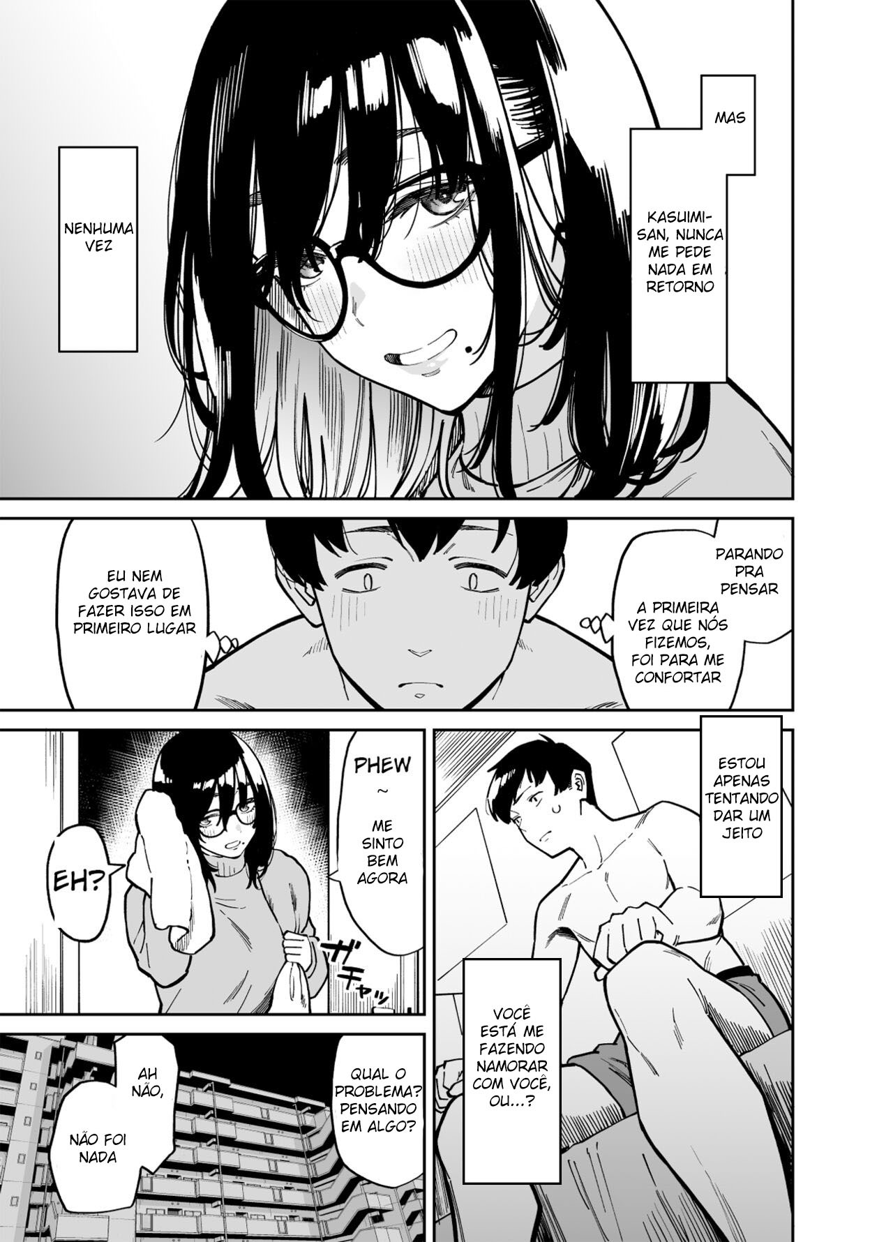 [Uchuusen Shoujigou (Shouji Nigou)] Otonari no Darashina Onee-san ni Nagusamerareru Hanashi 1-2 | Confortado pela Garota Desajeitada da Porta ao Lado 1-2 [Portuguese-BR] изображение № 58