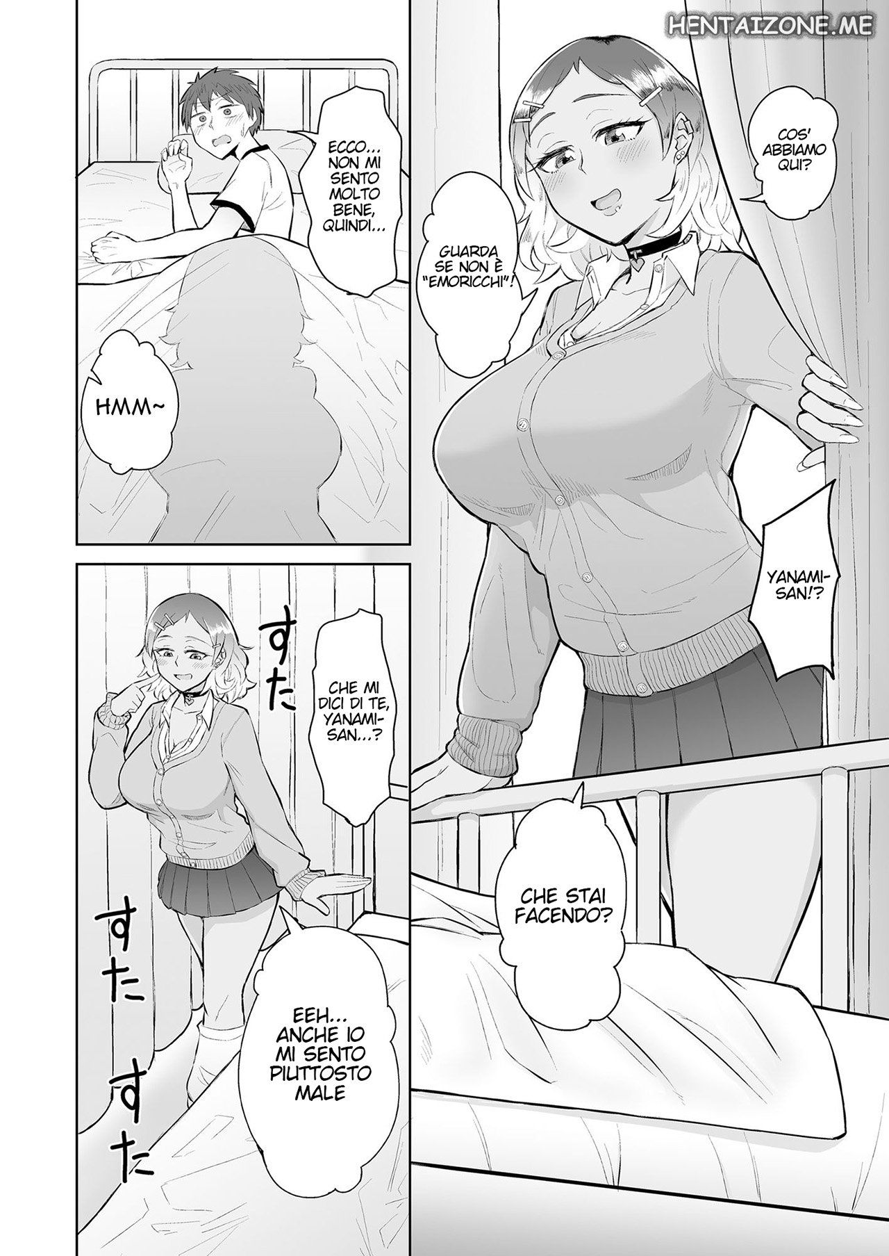 [Buppa Studio (Akutenkou)] Bitch Gal to Shojo Sensei ni Hokenshitsu de Shiboritorareru. | Un' Infermiera Vergine e una Gyaru con Esperienza Vogliono il mio Cazzo [Italian] image number 4