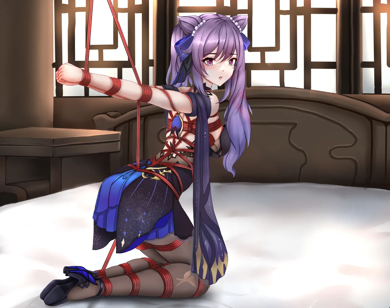 [Fanbox]蝙蝠也月-刻晴和甘雨 изображение № 2