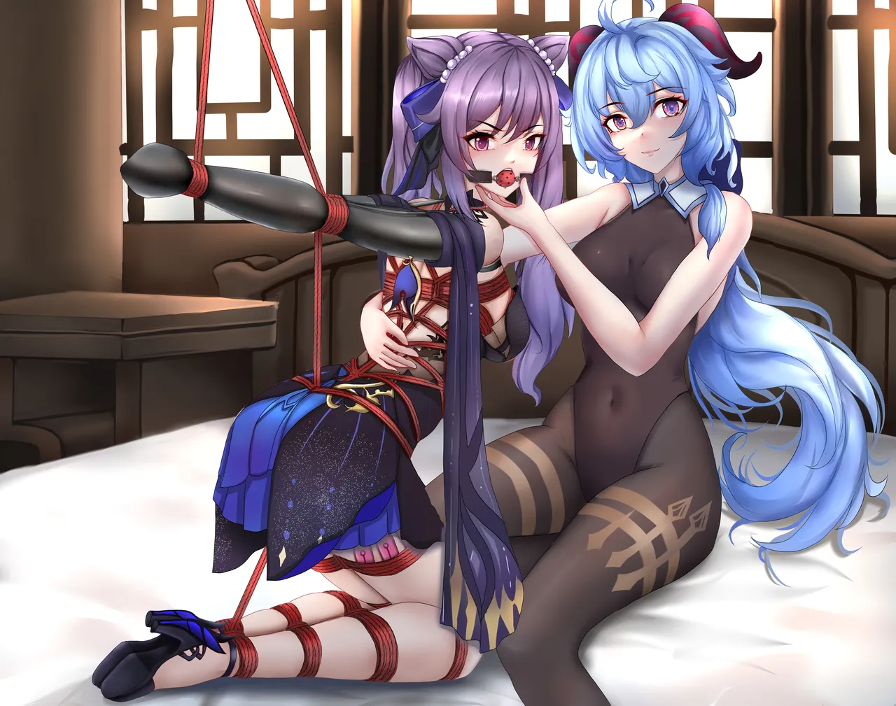 [Fanbox]蝙蝠也月-刻晴和甘雨 изображение № 18