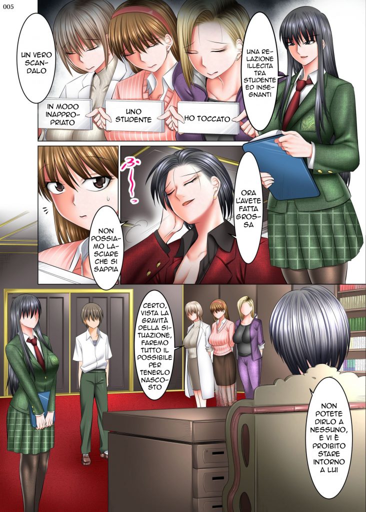 [Kaientai (Shuten Douji)] Boku Igai Inpo no Sekai 4 Kouchou & Seitokaichou Oyakodon Hen | Il Mio Cazzo Unico [Italian] [Digital] numero di immagine  5