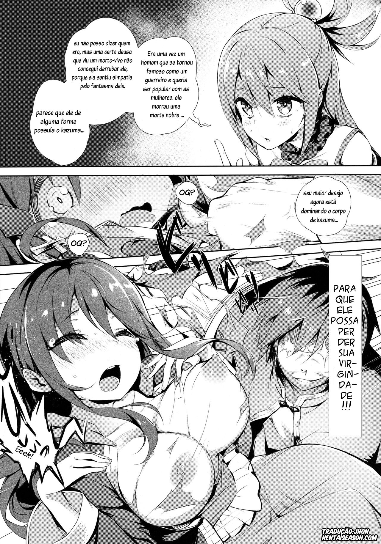 (C91) [High Tech Pen Case (Tam-U)] Kono Innen no Futari de Period o! (Kono Subarashii Sekai ni Syukufuku o!) [Portuguese-BR] [Hentai Season] image number 8