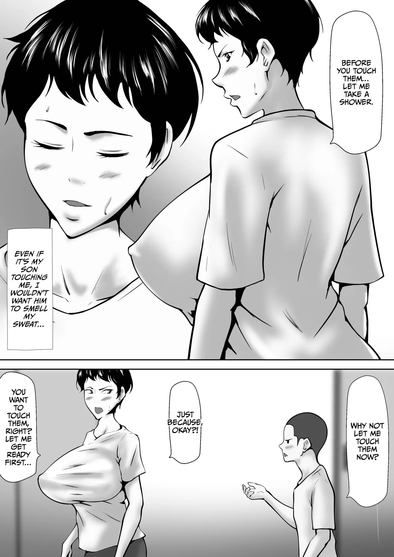 [Pentacle (Shimipan)] Otokomasari no Kaa-chan ga Musuko to no Sex de Onna ni Natta Hanashi [English] image number 8