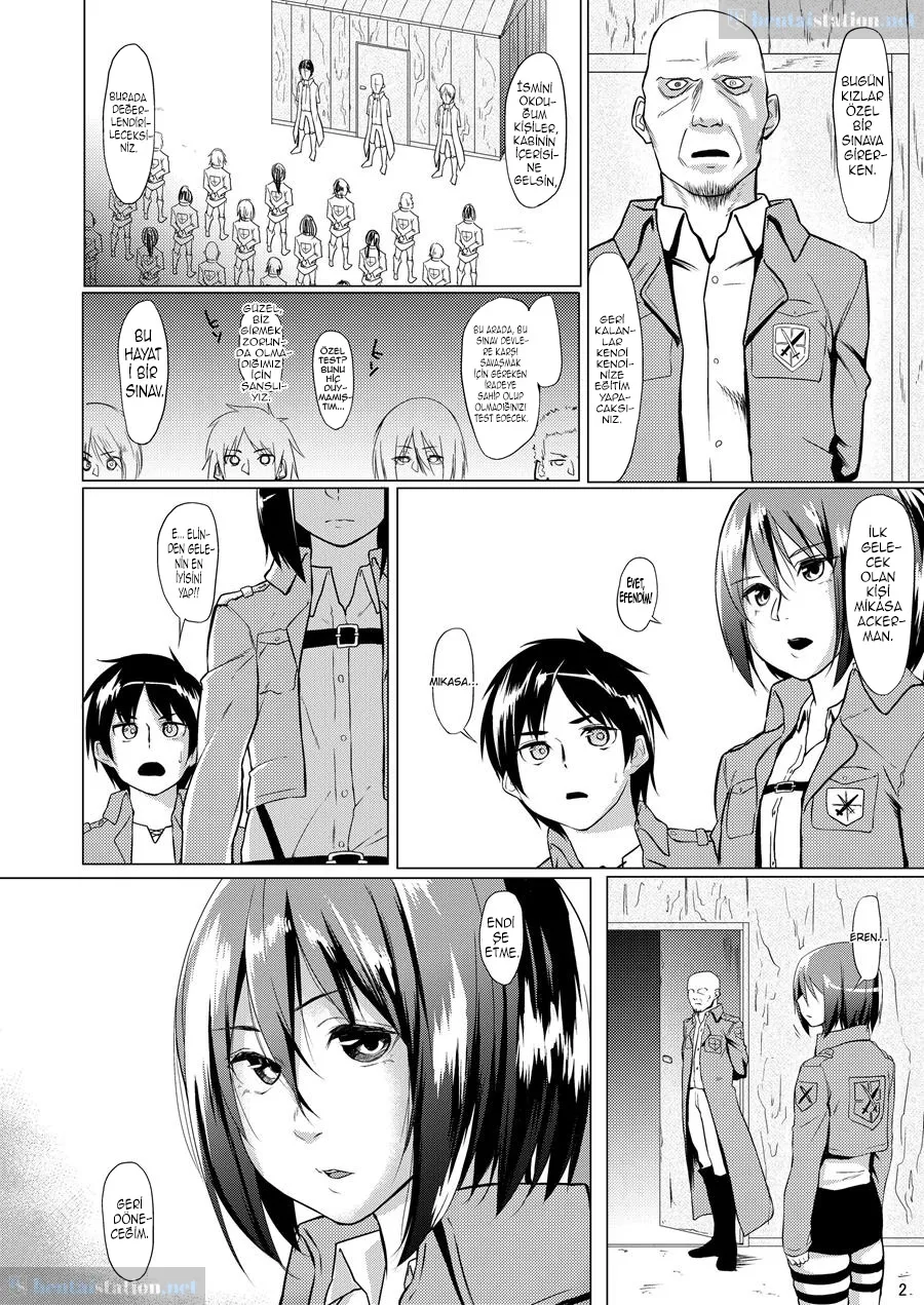 [Esuke] Mikasa'nın Zorlu Antrenmanı | Mikasa's Rough Training | Mikasa to Kibishii Shiken!! (Shingeki no Kyojin) [Türkçe] - [Hentai Station] imagen número 3