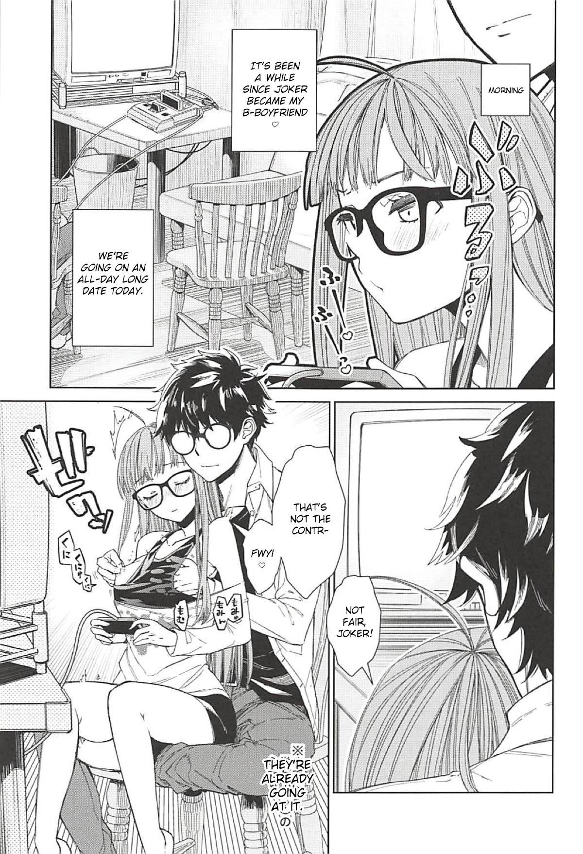 (C94) [Kindergarten (Hobo3)] Futaba to Kareshi no Ecchi na Ichinichi (Persona 5) [English] [CrowKarasu] изображение № 2