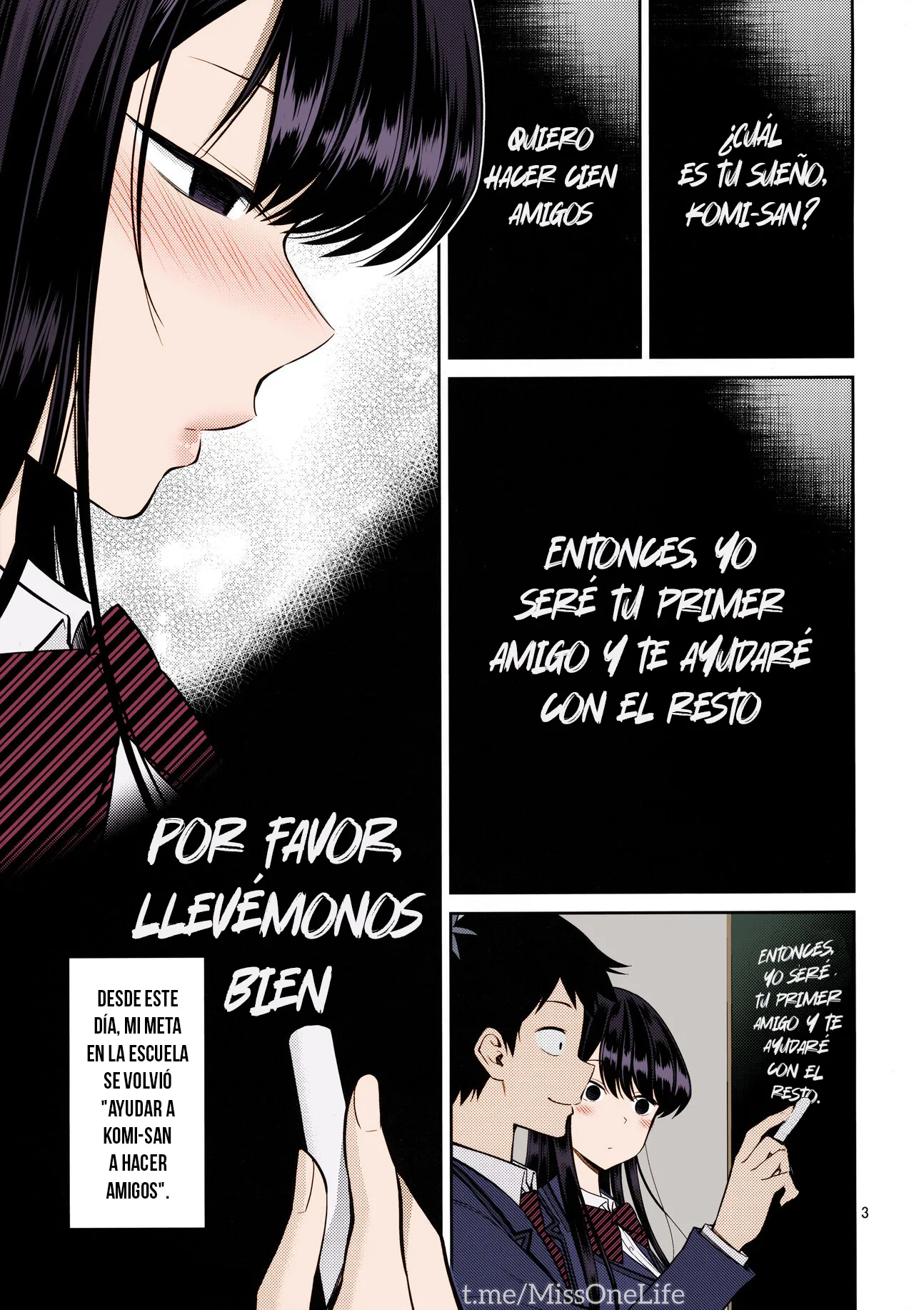 [Popochichi (Yahiro Pochi)] Komi-san wa, Binkan desu. | Komi-san Is Sensitive. | Komi-san es Sensible. (Komi-san wa, Komyushou desu.) [Spanish] [Moryango] [Colorized] image number 2