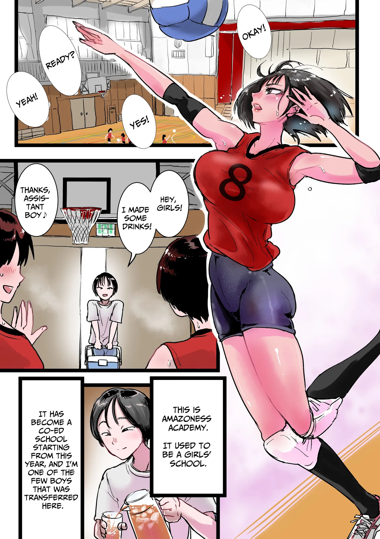 [Amagyappa (Amane-san)] Harem Volley-bu Seishori Manager | Harem Volleyball Club's Sex Relief Manager [English] [Solid Rose] numero di immagine  2