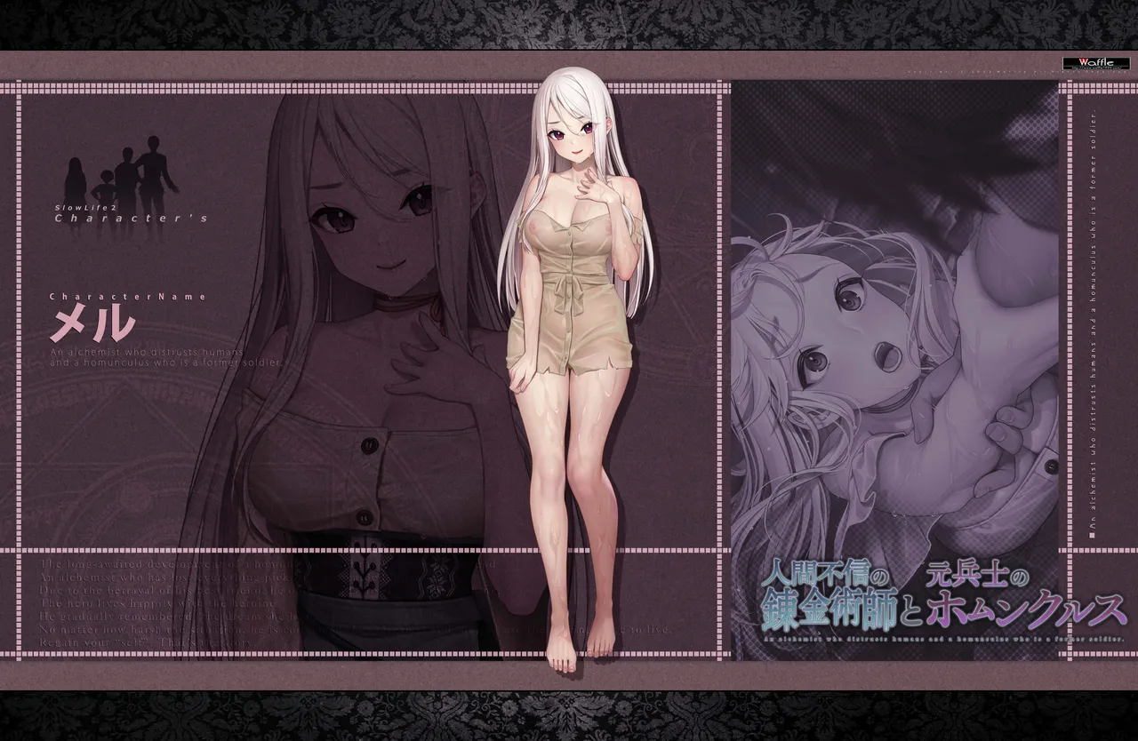 [Waffle] 人間不信の錬金術師と元兵士のホムンクルス ~キャラクター画像&デジタルラフ集~ Bildnummer 37